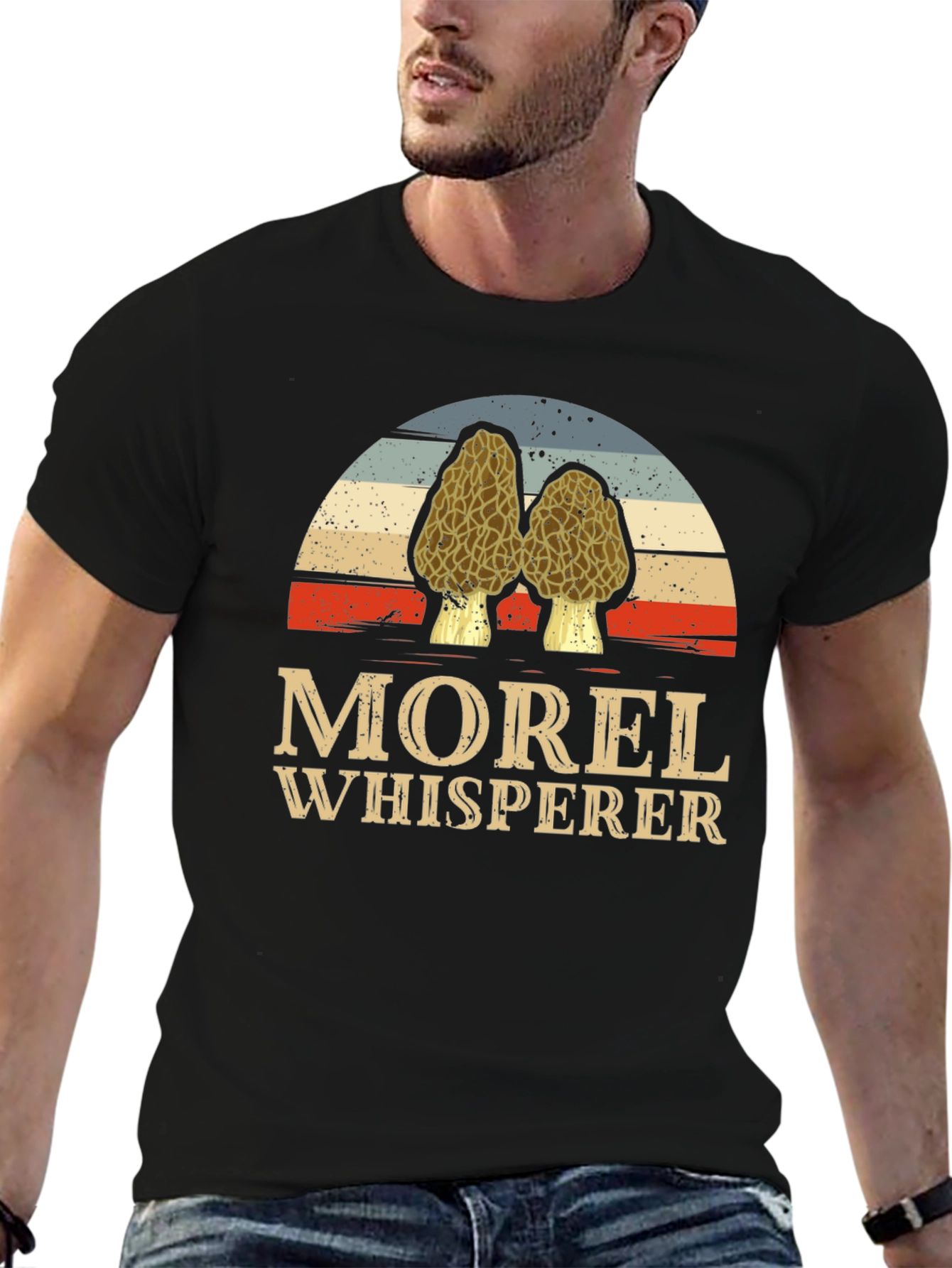 Morel Whisperer T-Shirt Mushroom Hunting Tee