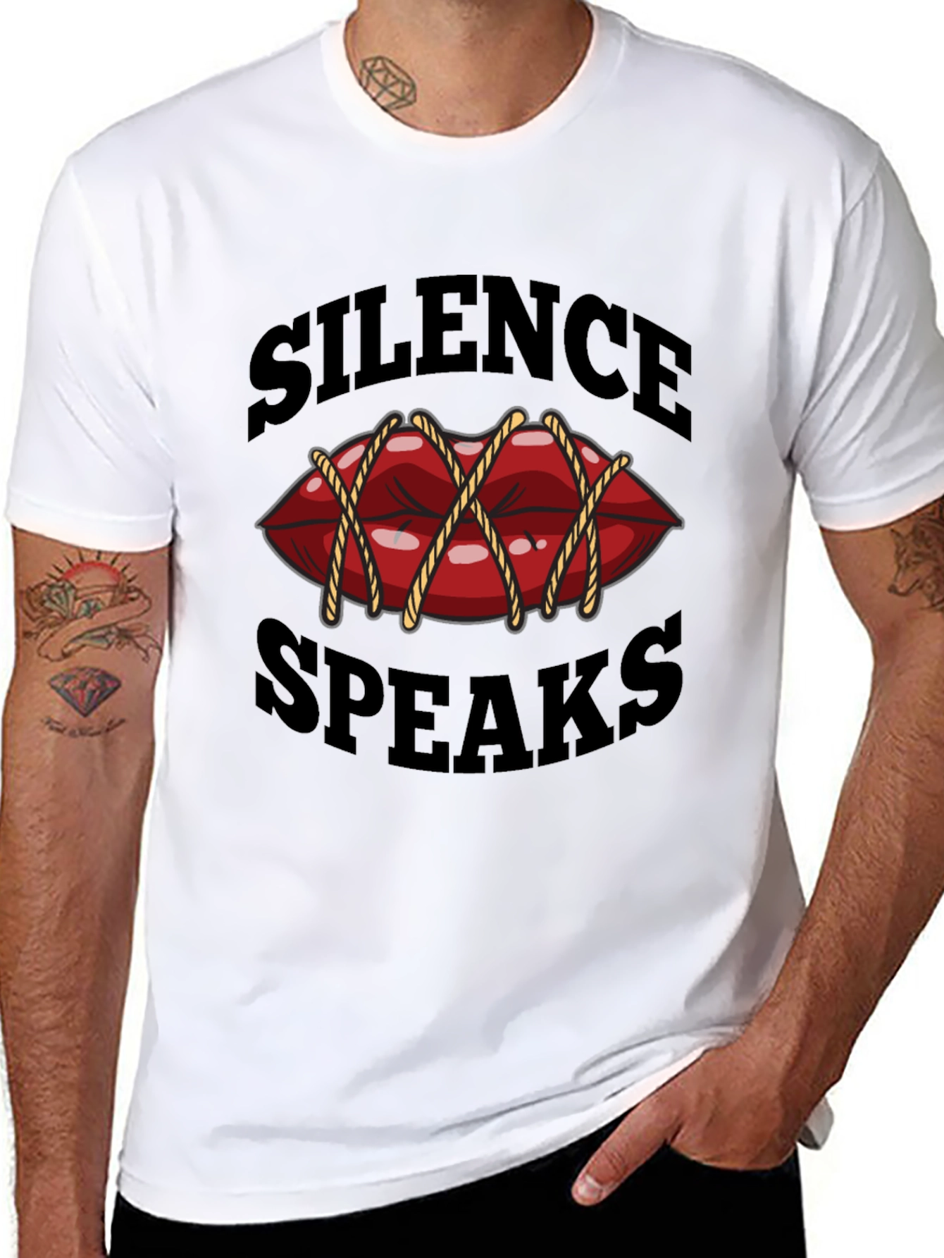 Silence Speaks T-Shirt - Unique Graphic Tee