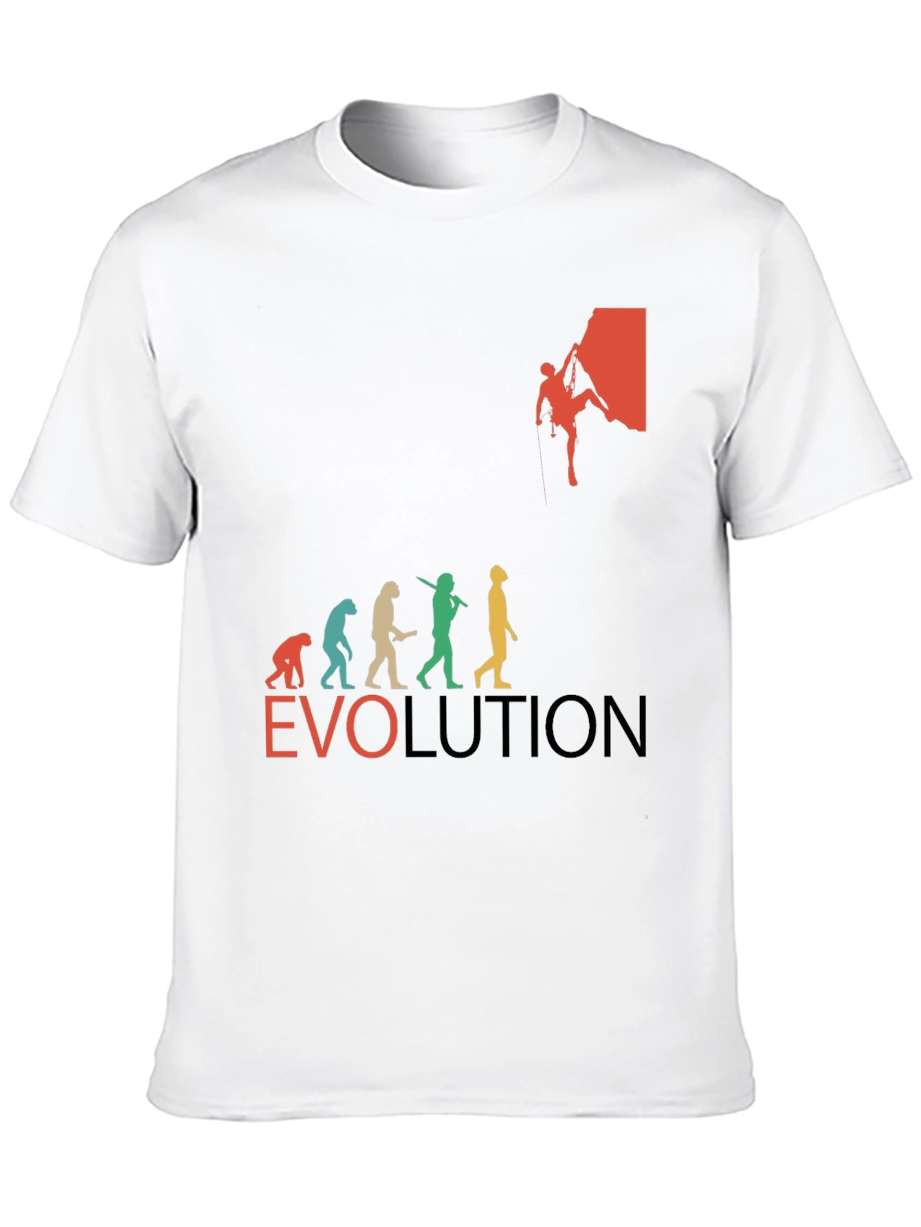 Evolution of Climbing T-Shirt - Black Crew Neck