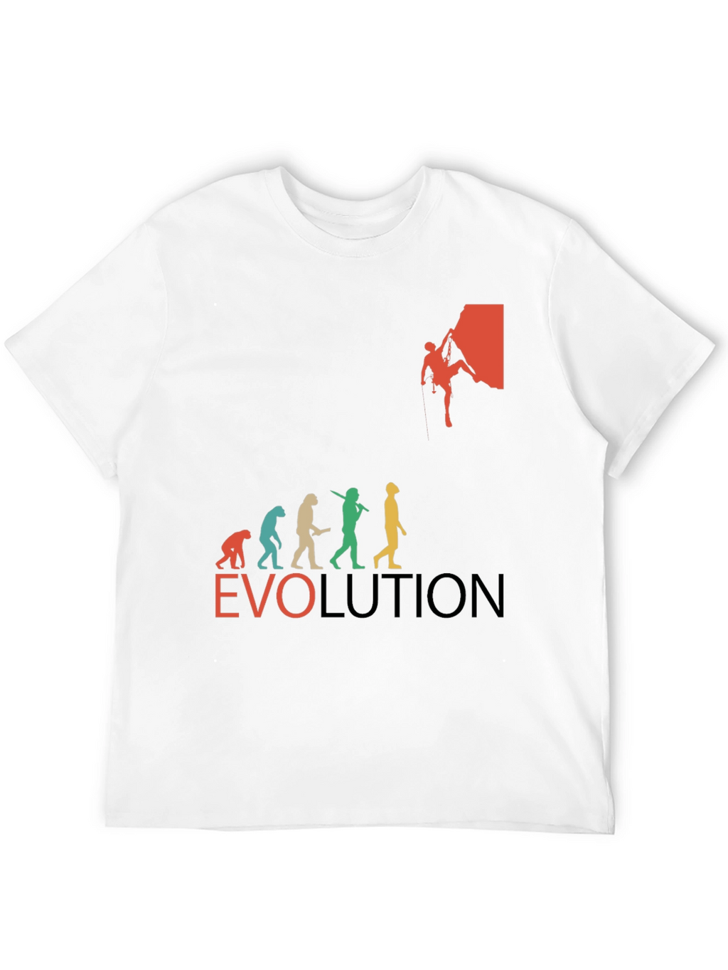 Evolution of Climbing T-Shirt - Black Crew Neck
