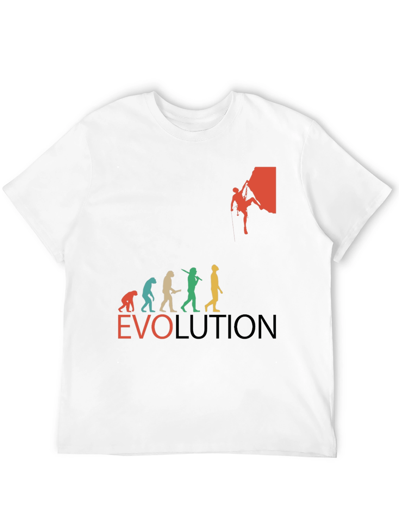 Evolution of Climbing T-Shirt - Black Crew Neck