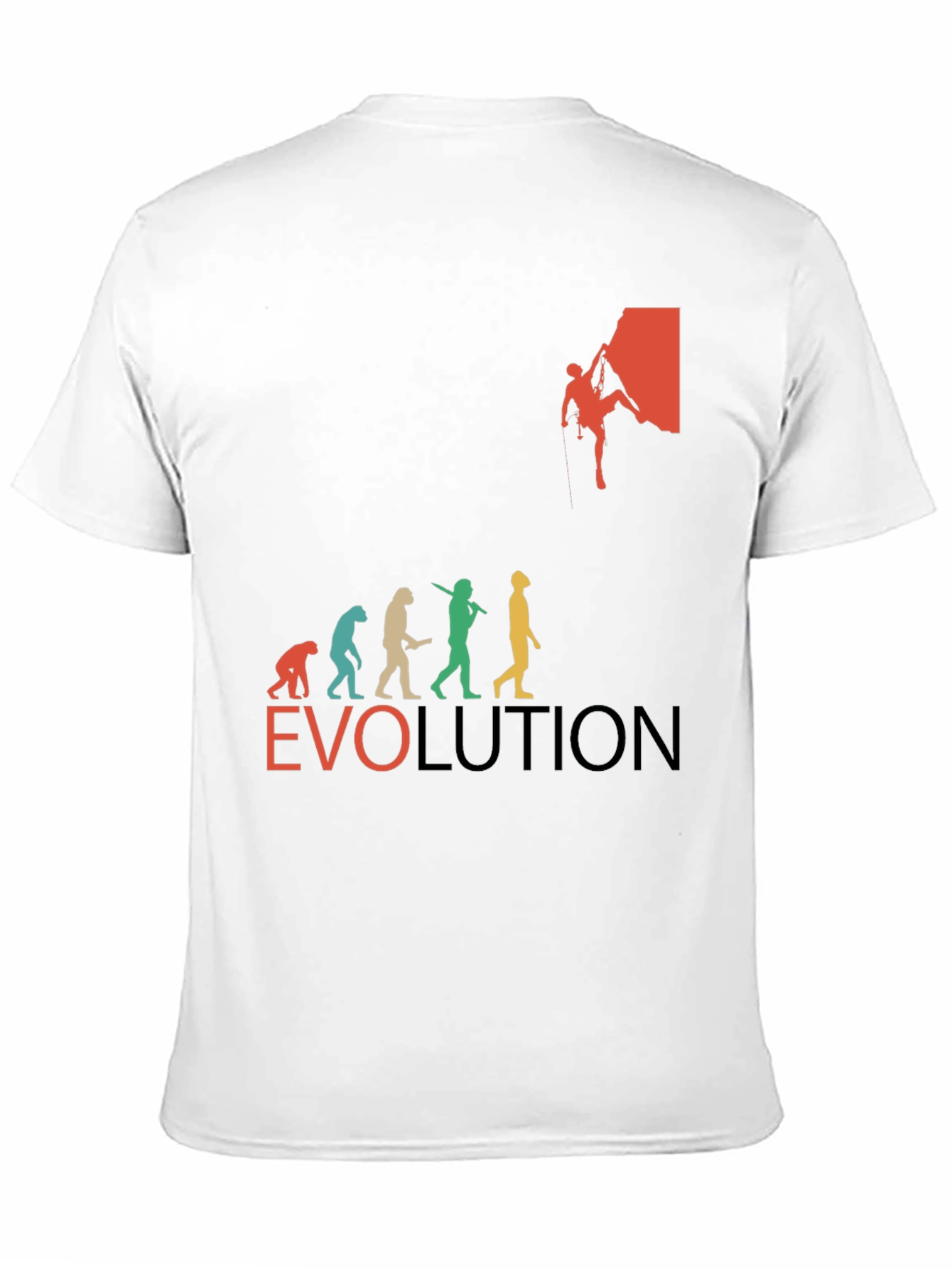 Evolution of Climbing T-Shirt - Black Crew Neck