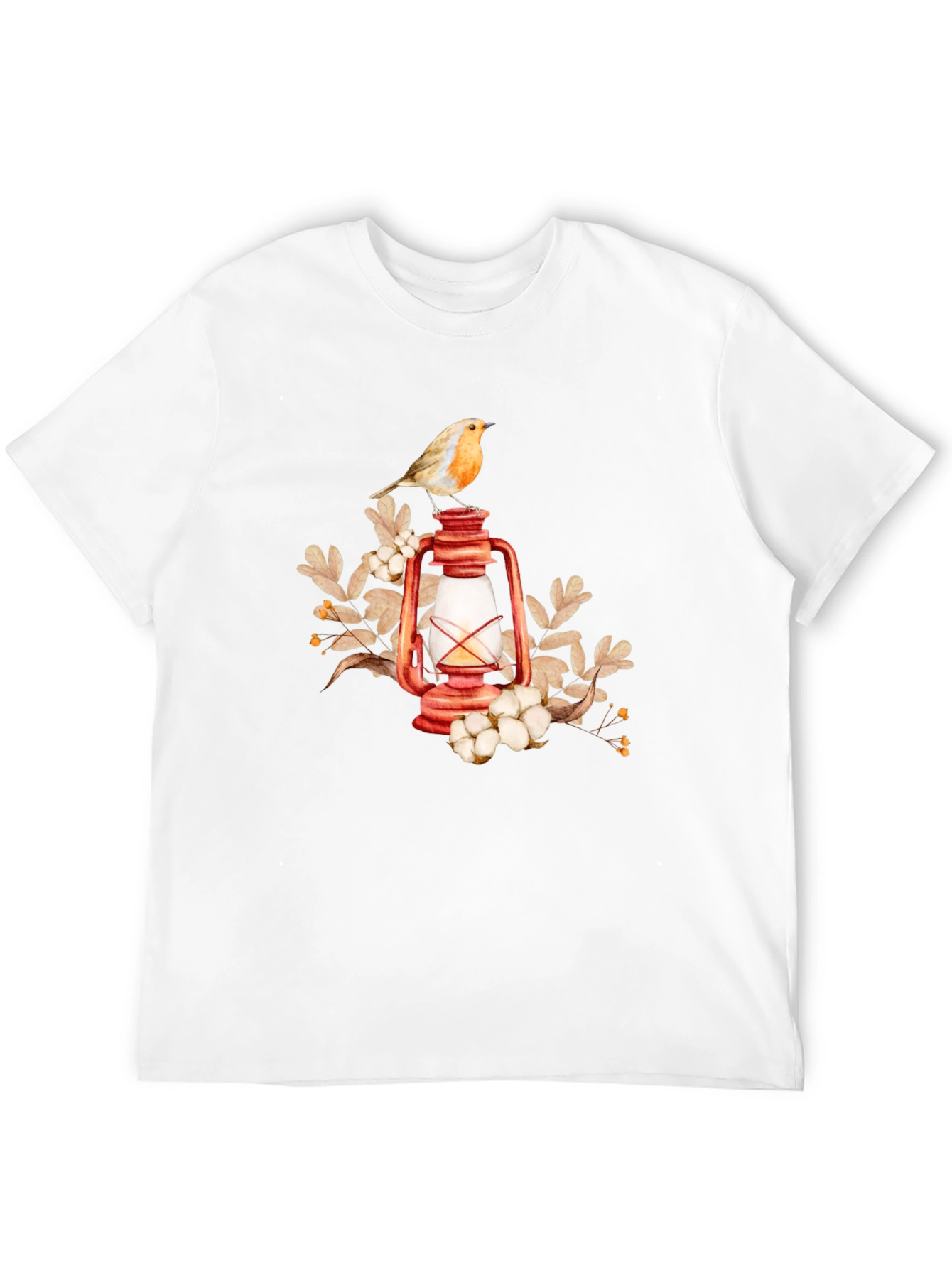 Bird on Lantern Graphic Tee - Black