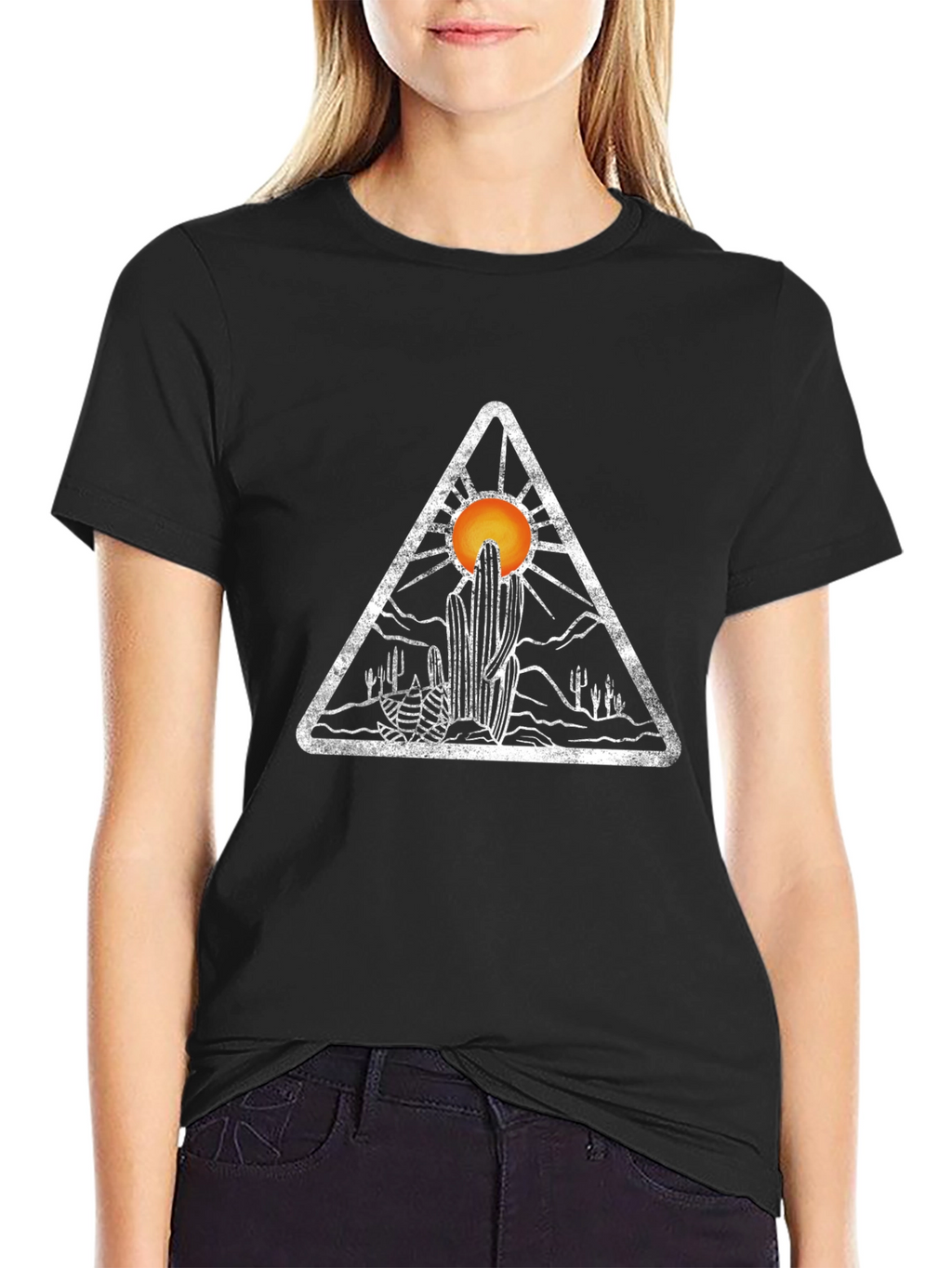 Desert Sunset Triangle Graphic Tee