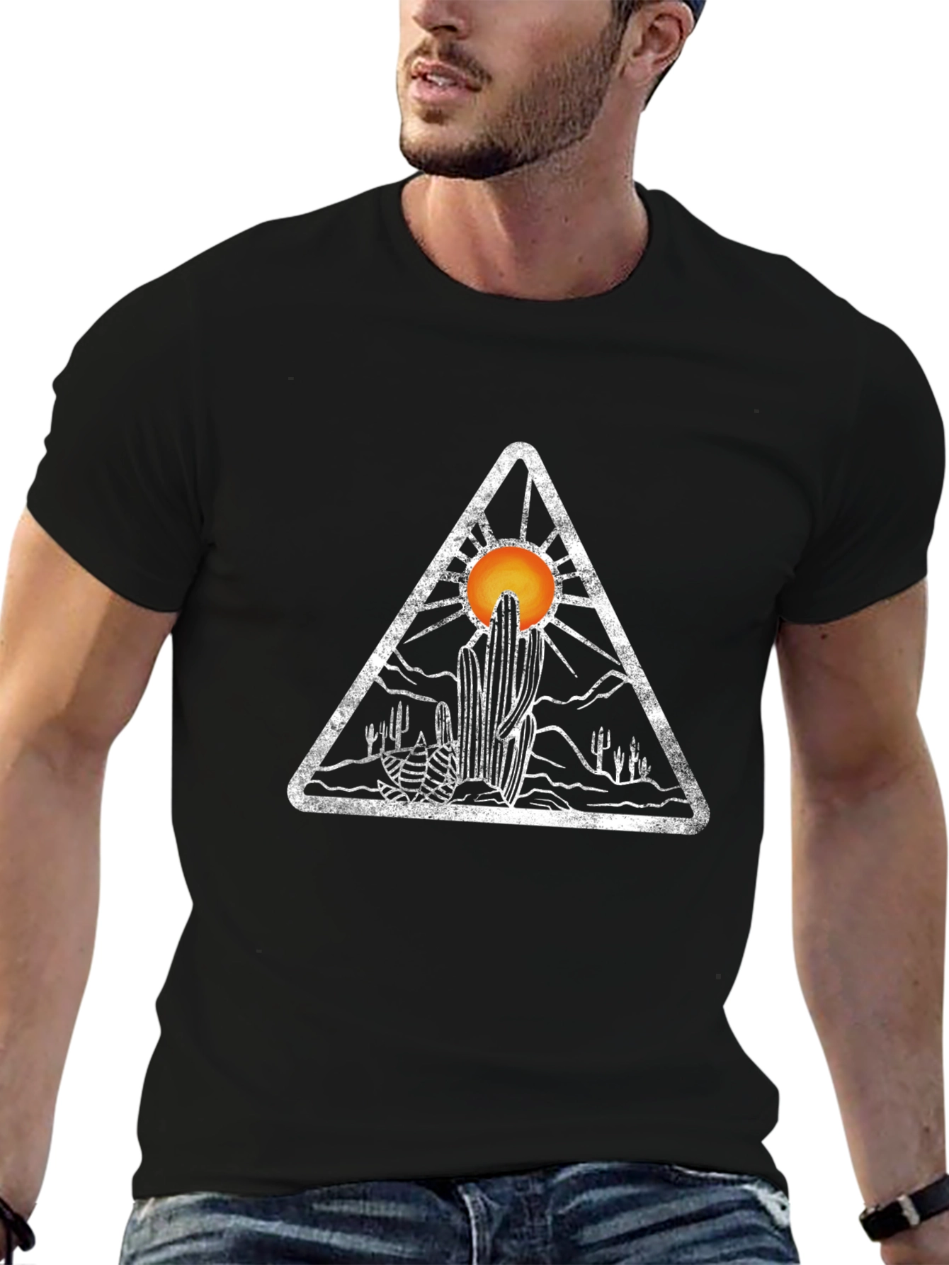 Desert Sunset Triangle Graphic Tee