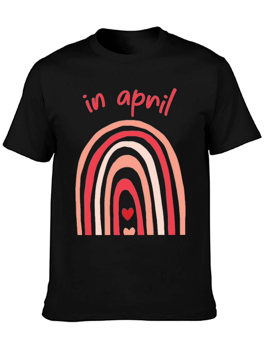 In April Rainbow Heart T-Shirt