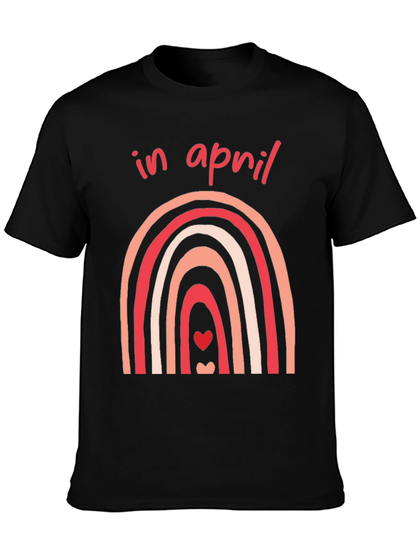 In April Rainbow Heart T-Shirt