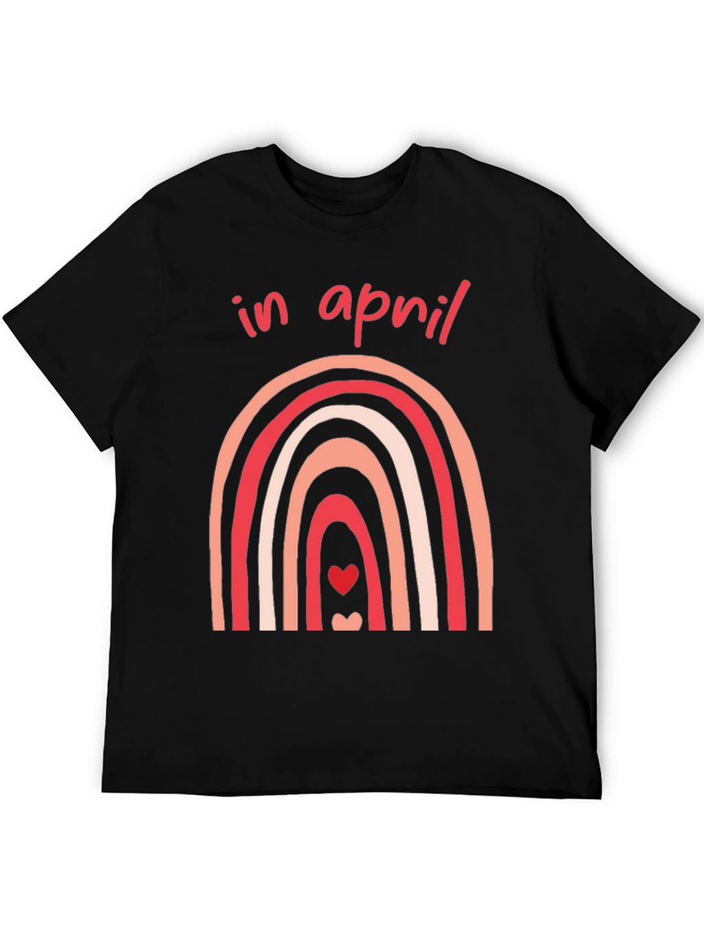 In April Rainbow Heart T-Shirt