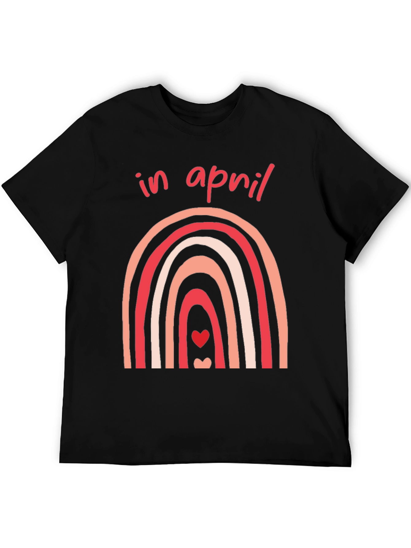 In April Rainbow Heart T-Shirt