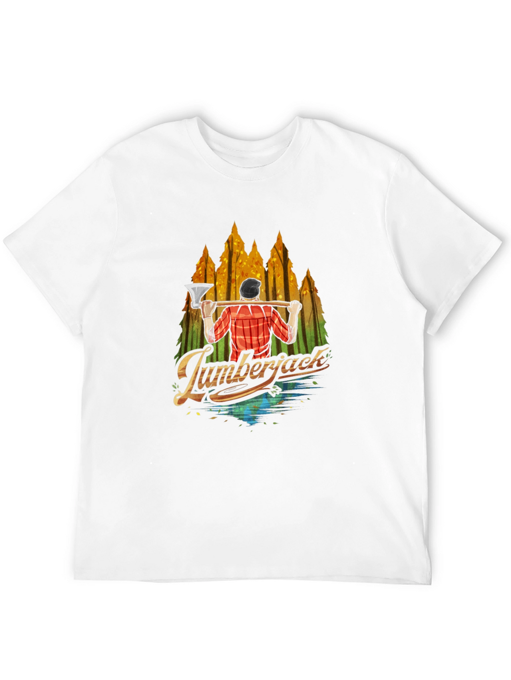 Lumberjack Graphic Print Crew Neck T-Shirt