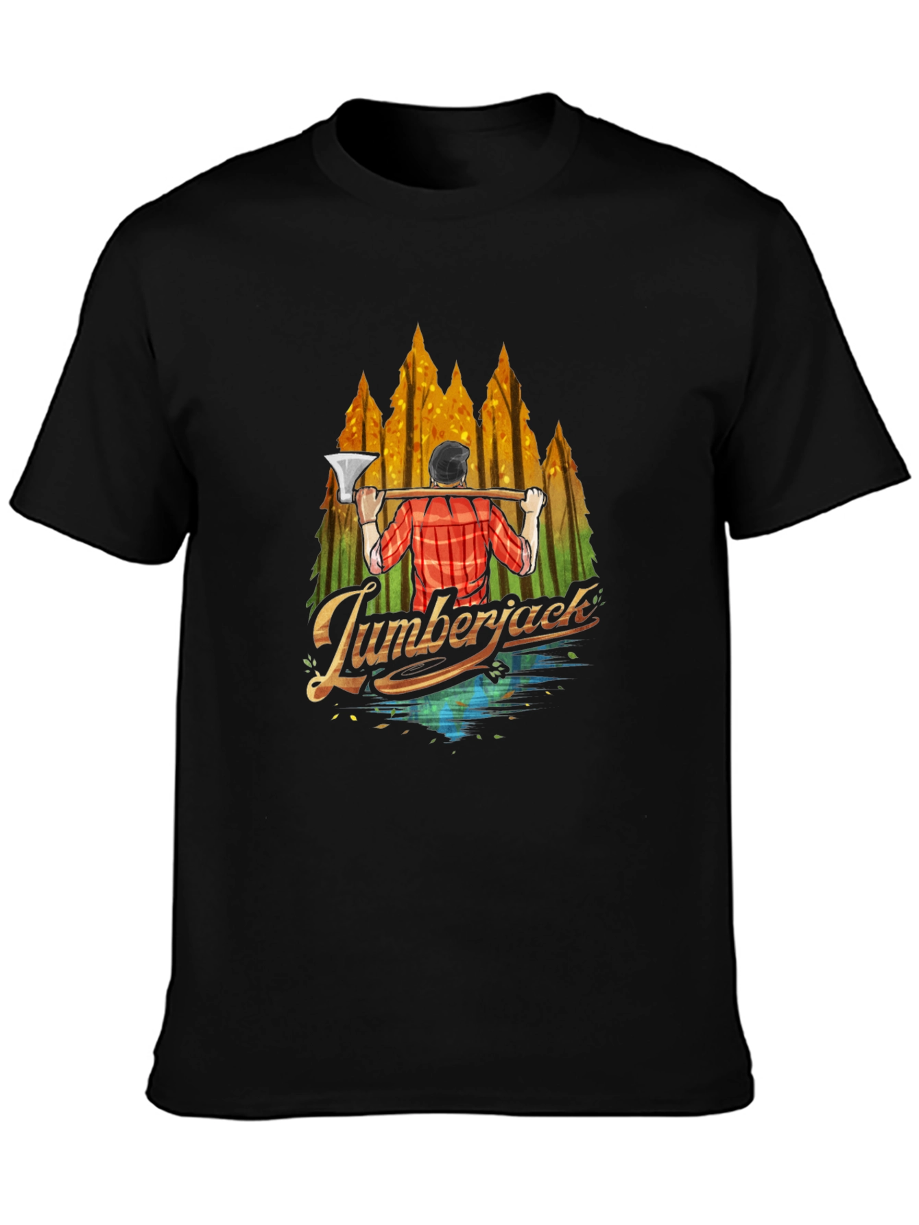 Lumberjack Graphic Print Crew Neck T-Shirt