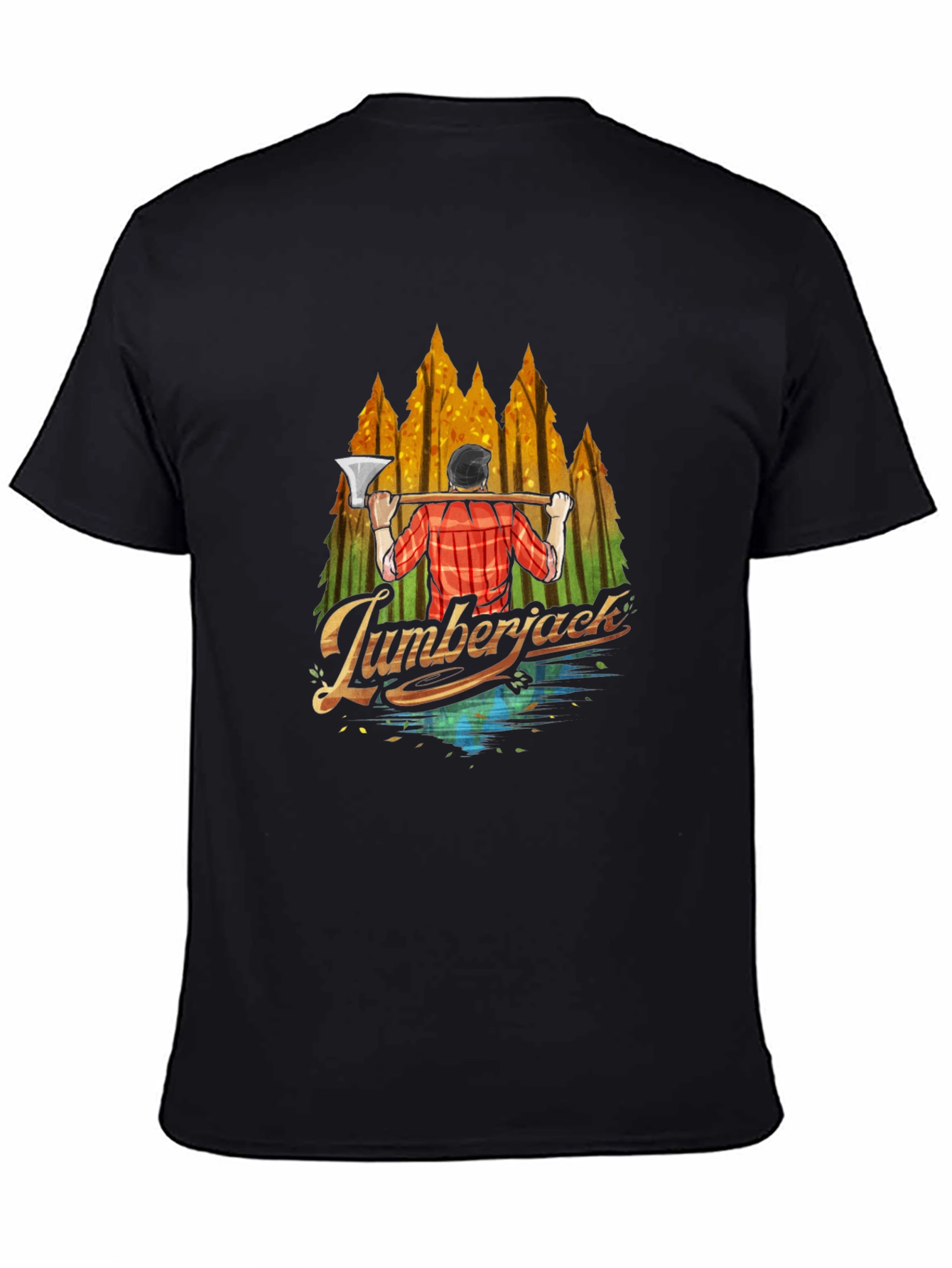Lumberjack Graphic Print Crew Neck T-Shirt