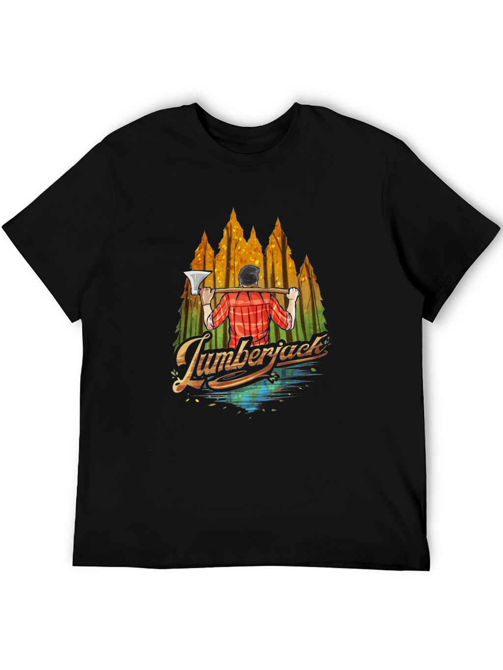 Lumberjack Graphic Print Crew Neck T-Shirt