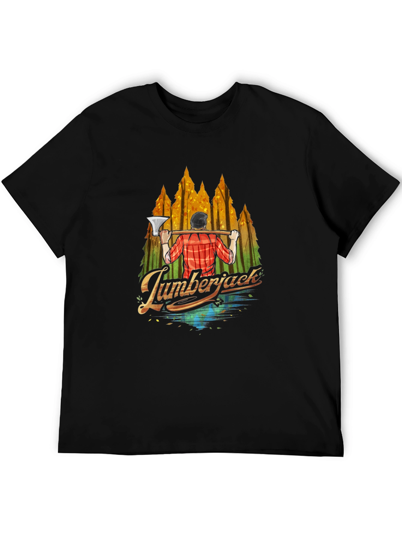 Lumberjack Graphic Print Crew Neck T-Shirt