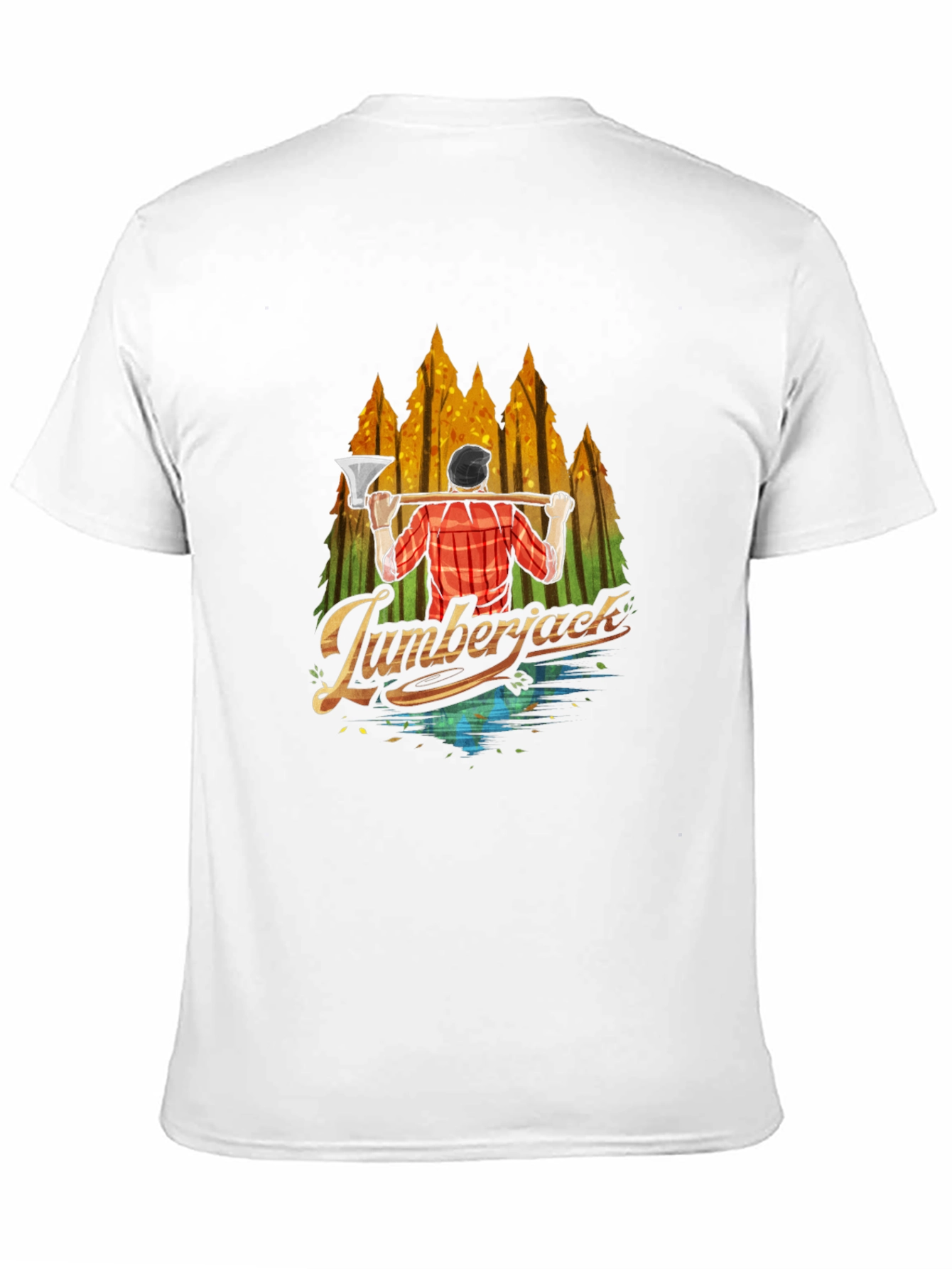 Lumberjack Graphic Print Crew Neck T-Shirt