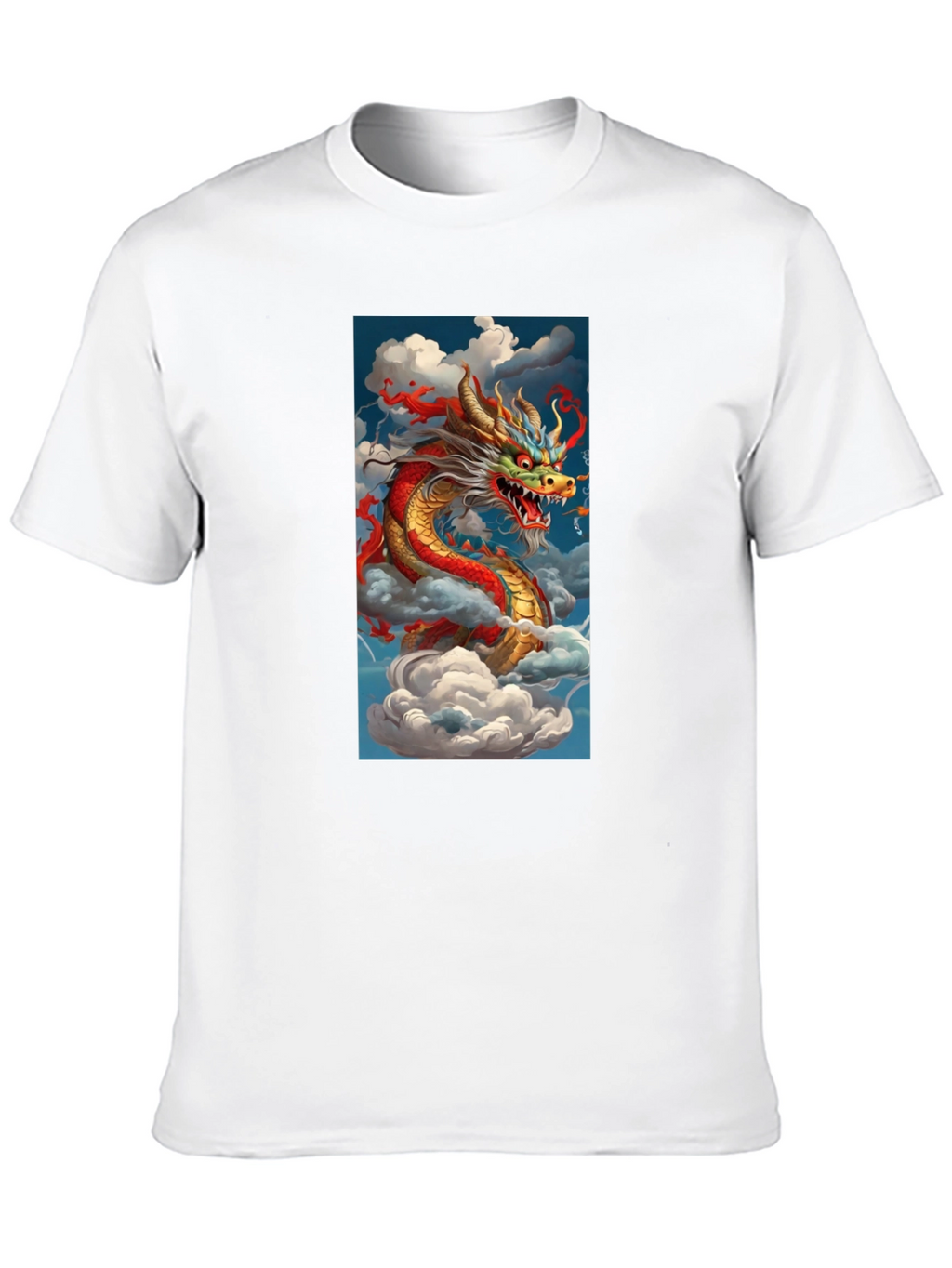 Dragon Graphic Tee - Mens Black Cotton T-Shirt
