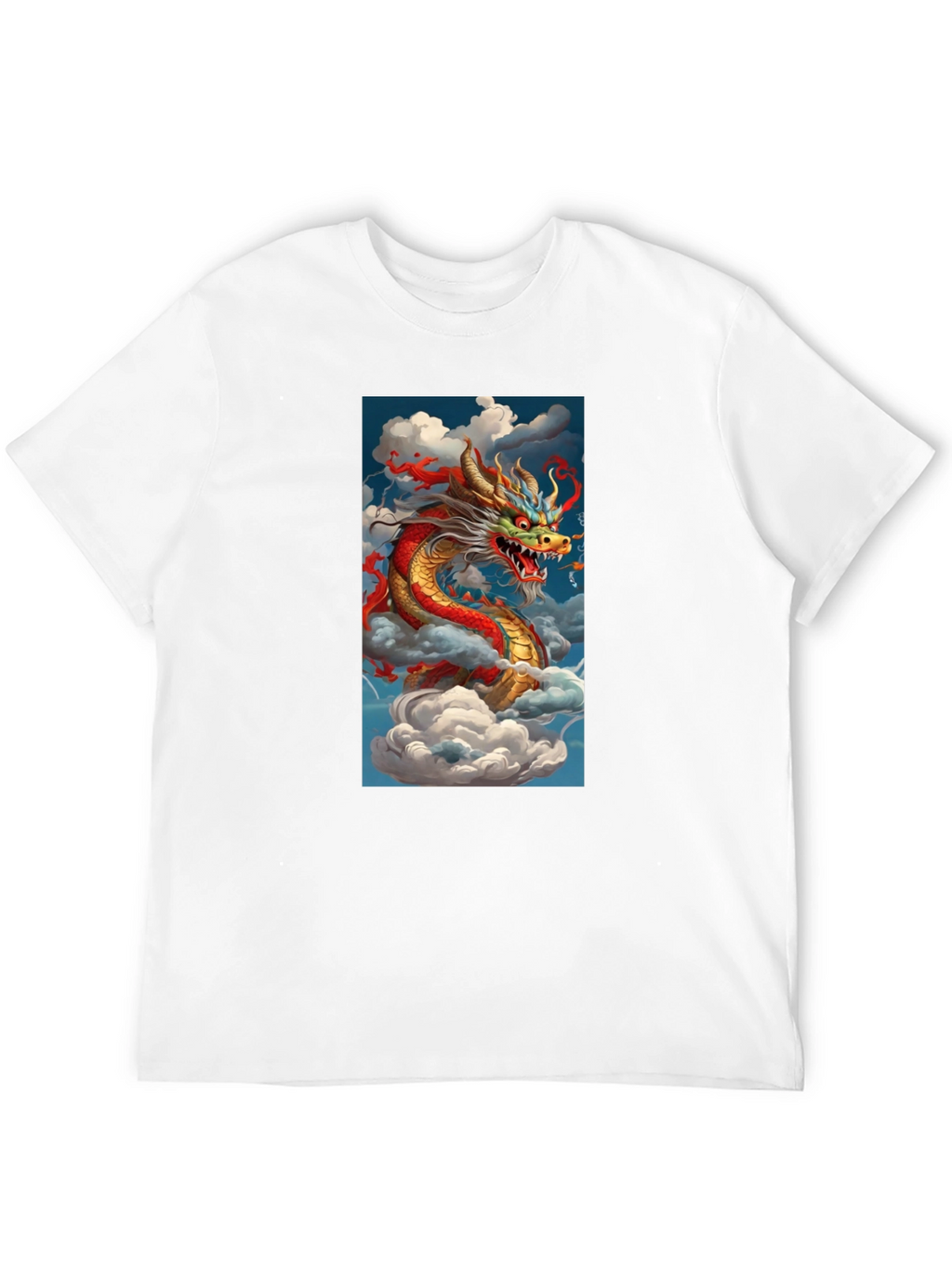Dragon Graphic Tee - Mens Black Cotton T-Shirt