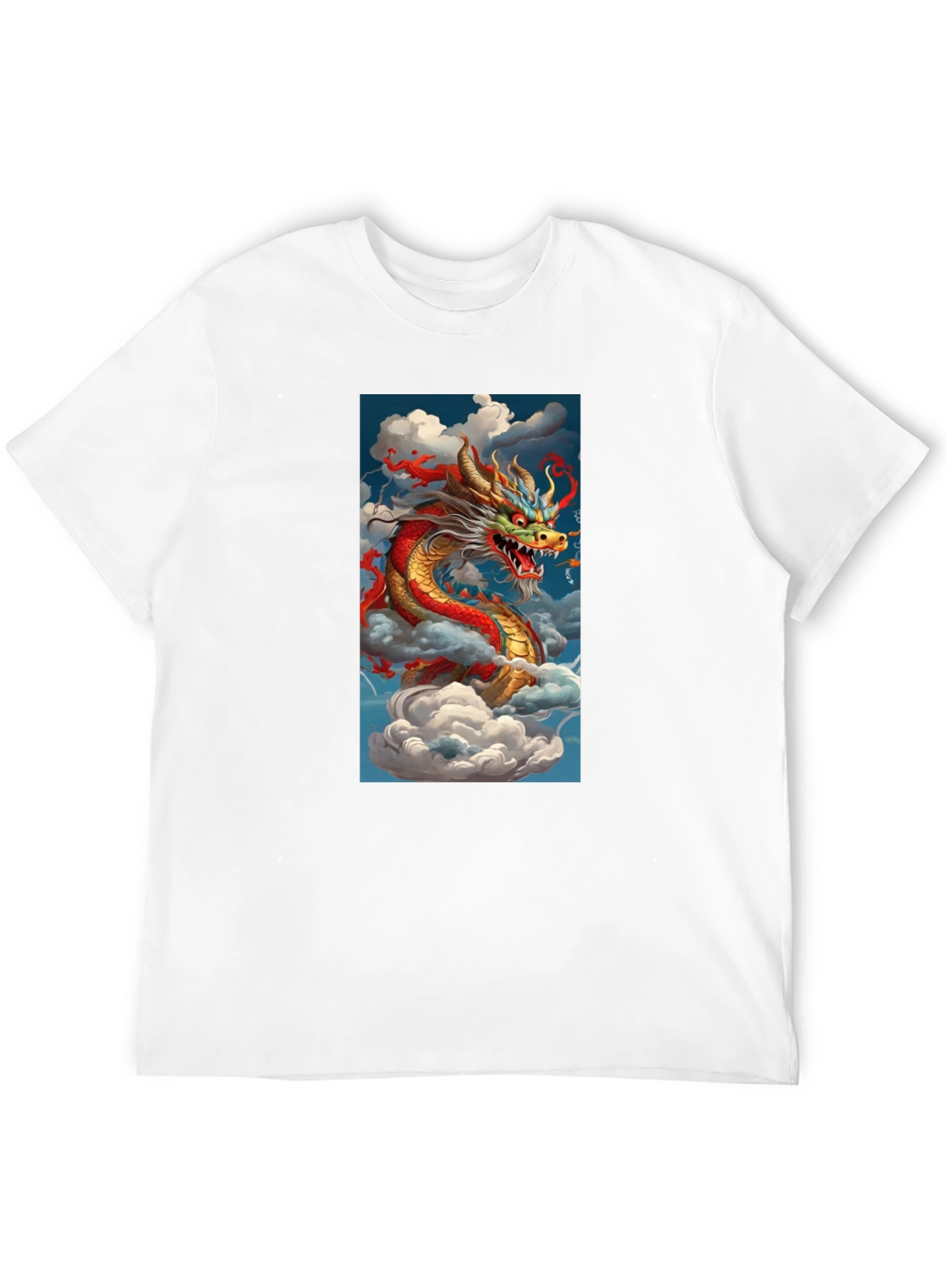 Dragon Graphic Tee - Mens Black Cotton T-Shirt