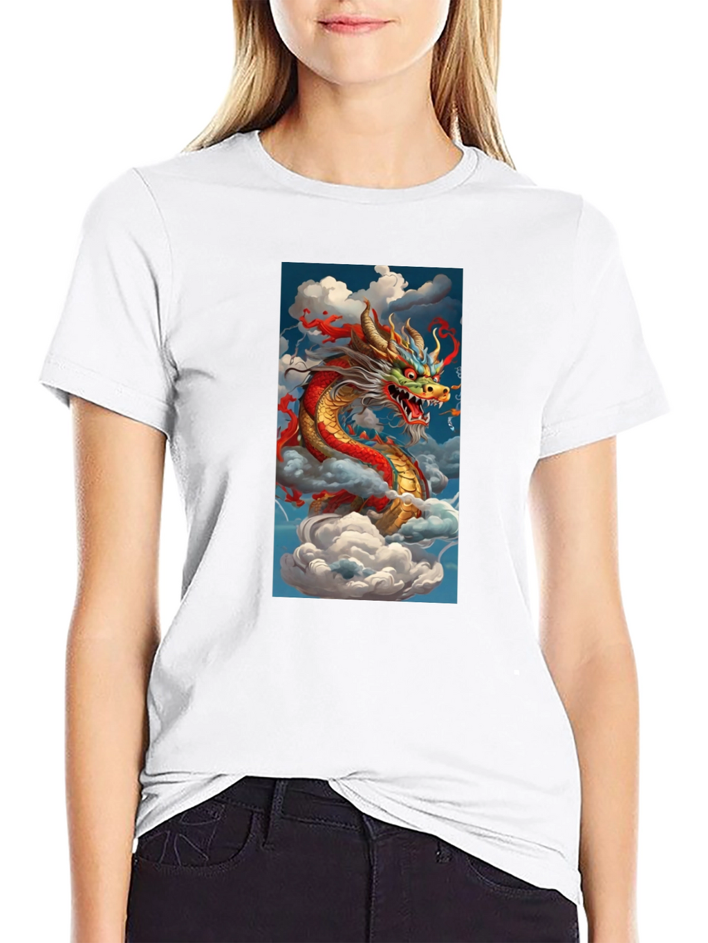 Dragon Graphic Tee - Mens Black Cotton T-Shirt