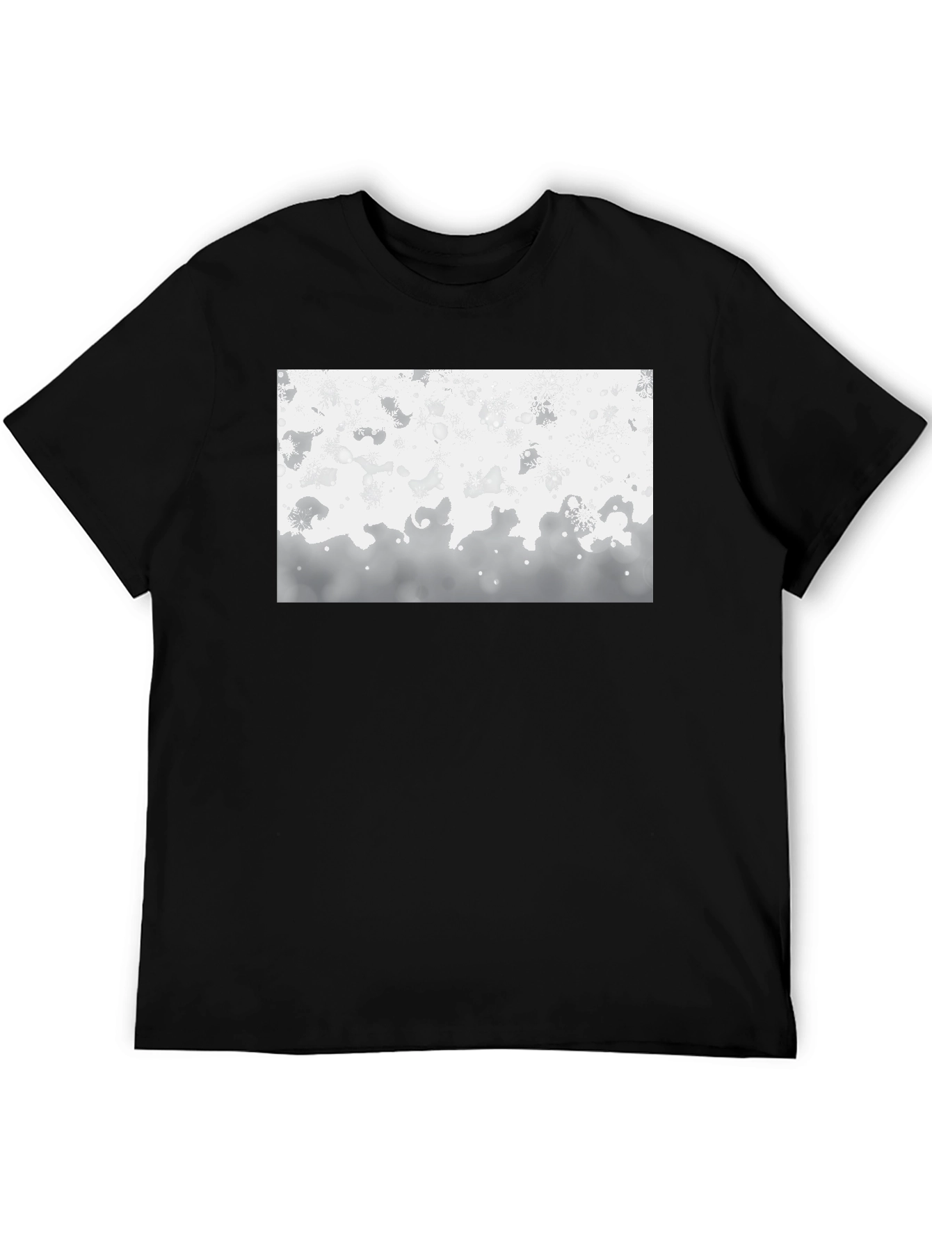 Abstract Pattern Black T-Shirt