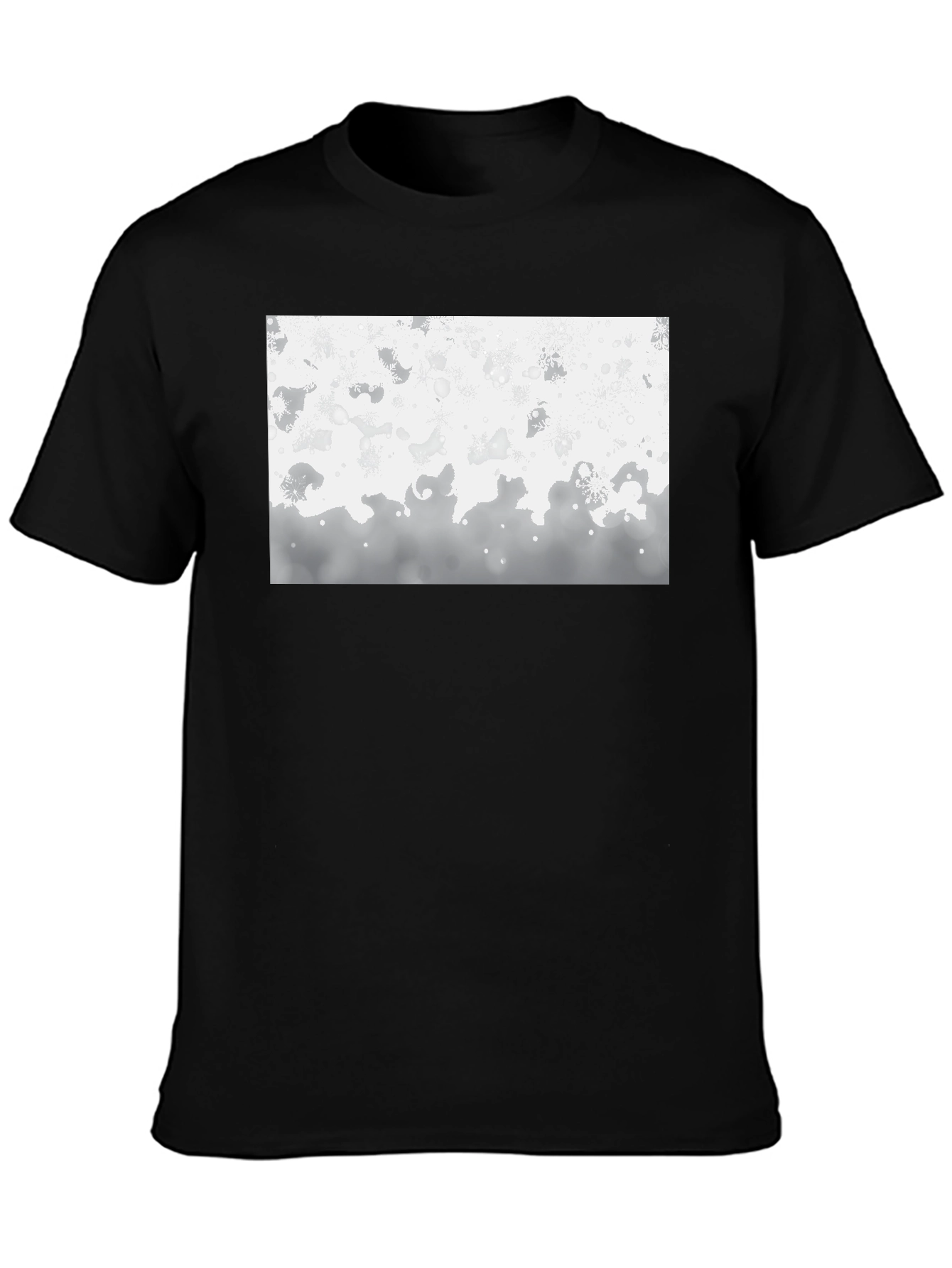 Abstract Pattern Black T-Shirt