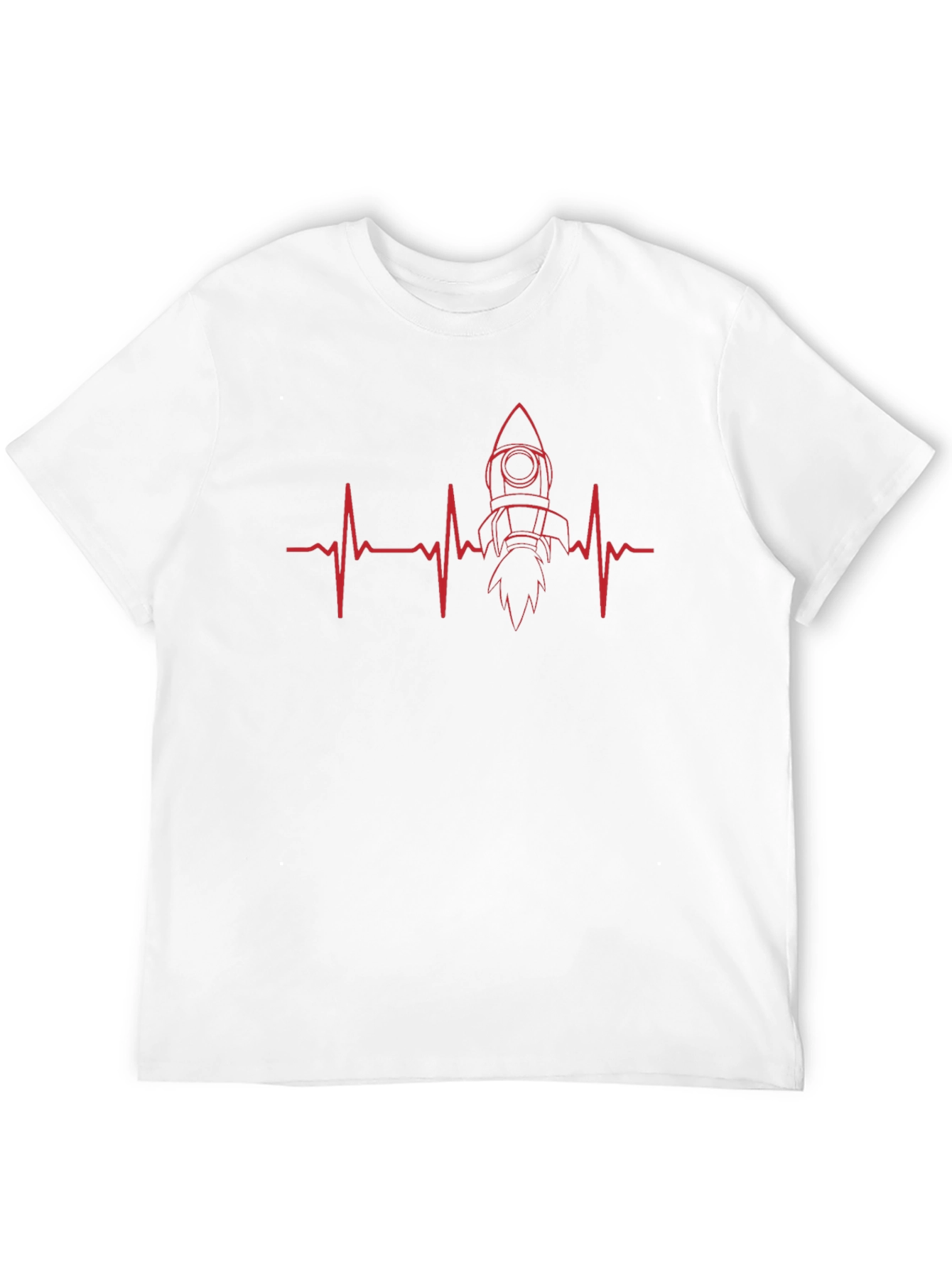 Rocket Heartbeat T-Shirt - Mens Black Tee