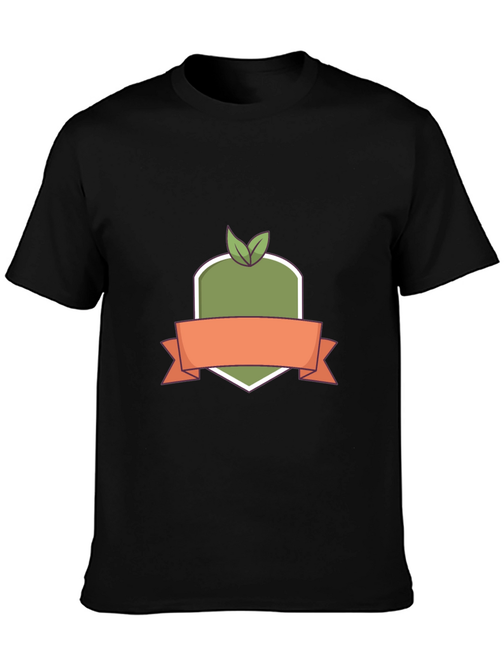 Organic Badge Black T-Shirt - Stylish Casual Wear