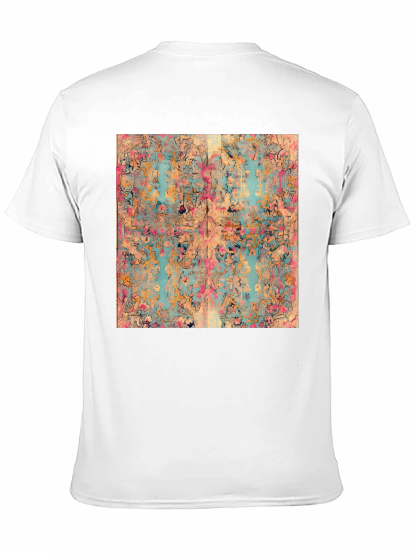 Floral Abstract Print Black T-Shirt
