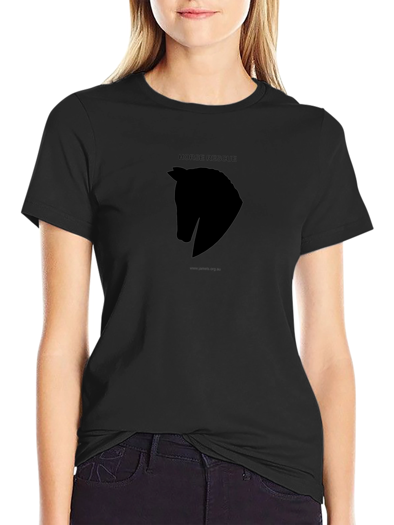 Horse Rescue Black Tee
