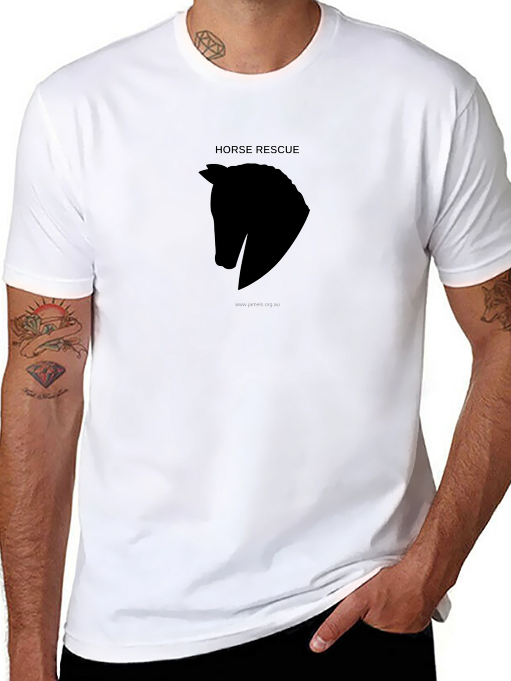 Horse Rescue Black Tee