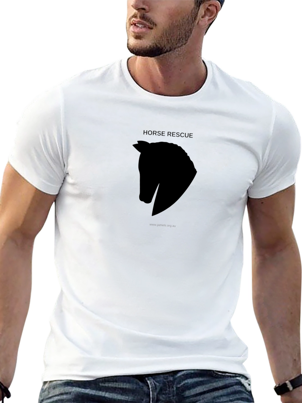 Horse Rescue Black Tee