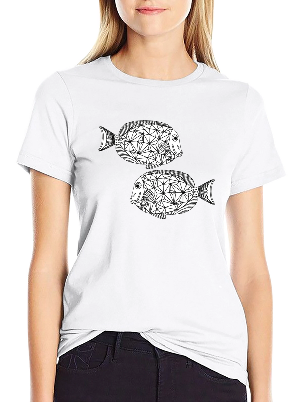 Geometric Fish Graphic Tee