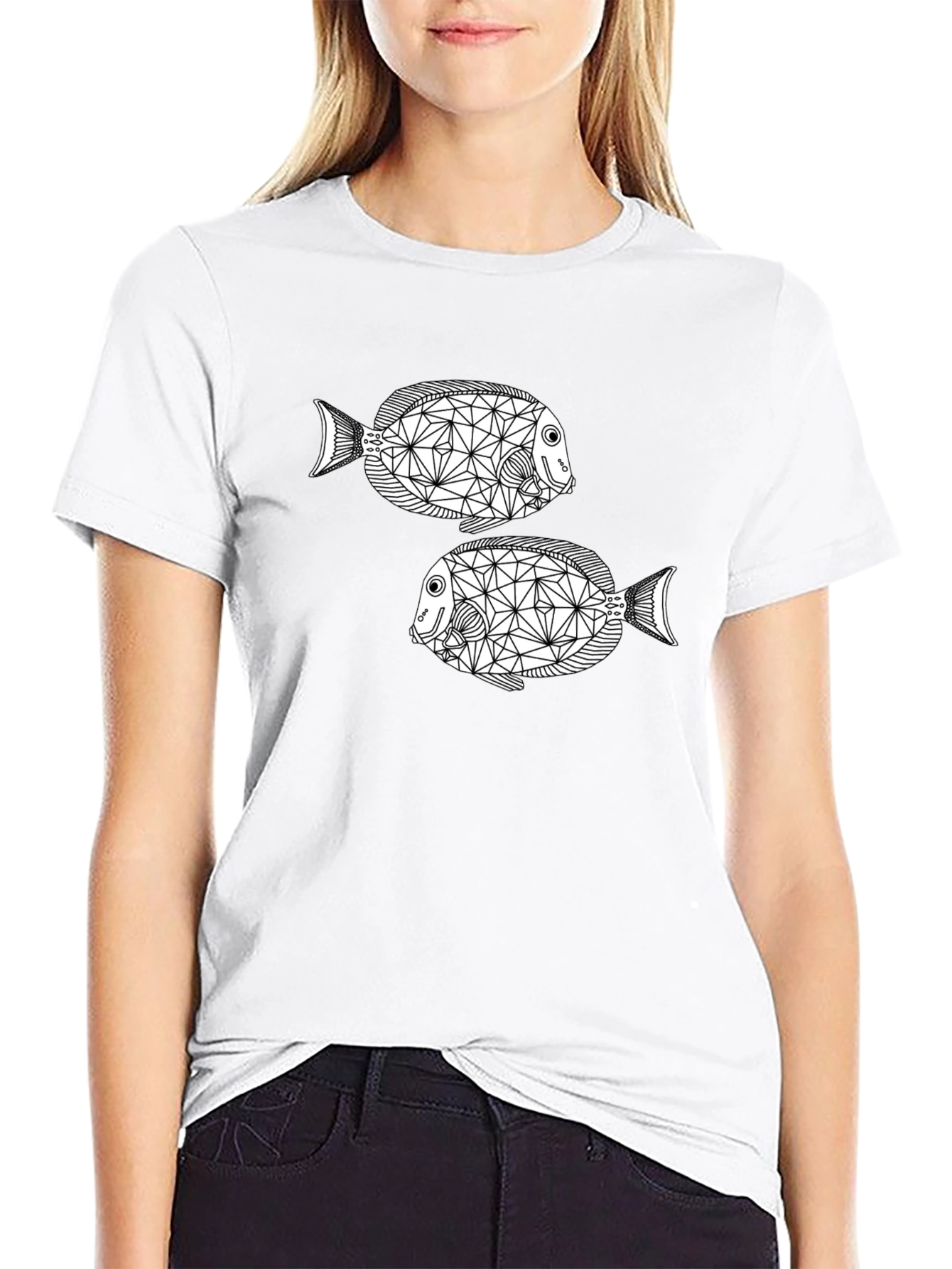 Geometric Fish Graphic Tee