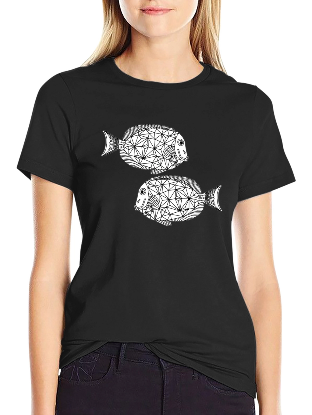 Geometric Fish Graphic Tee