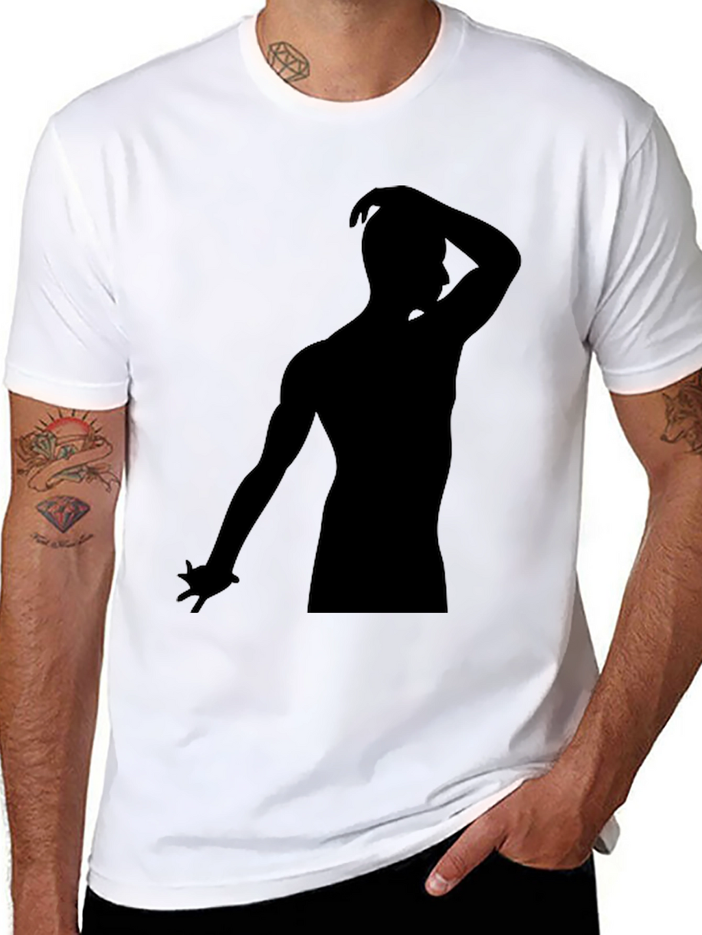 Silhouette Mans Black Graphic Tee