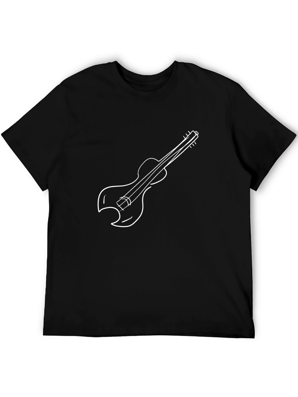 Guitar Graphic Black T-Shirt
