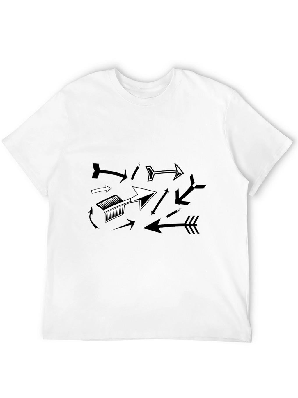 Arrow Graphic T-Shirt - Black Casual Tee