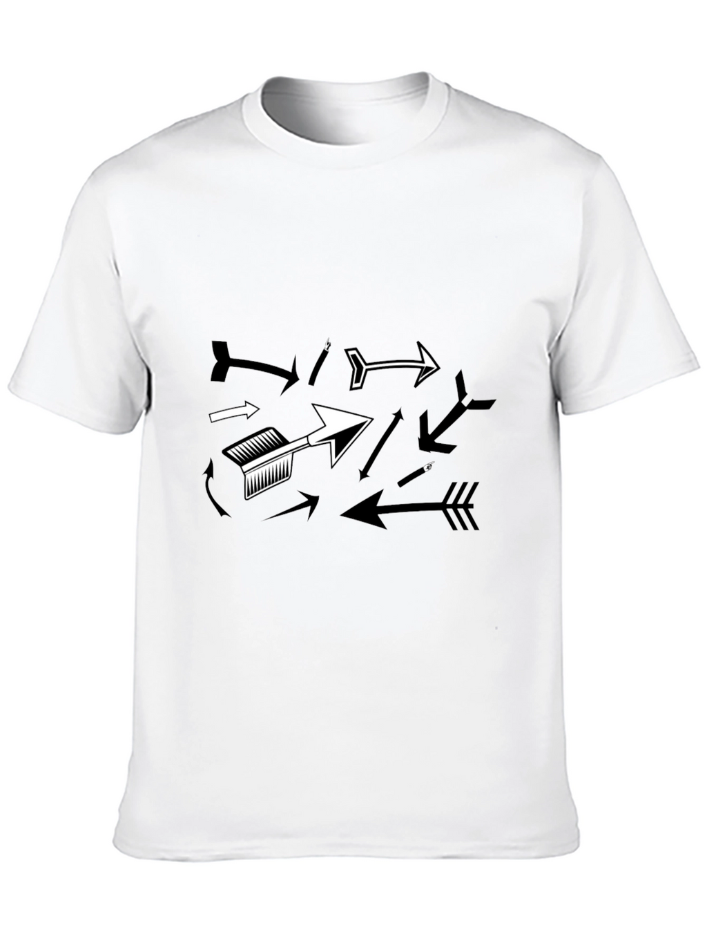 Arrow Graphic T-Shirt - Black Casual Tee