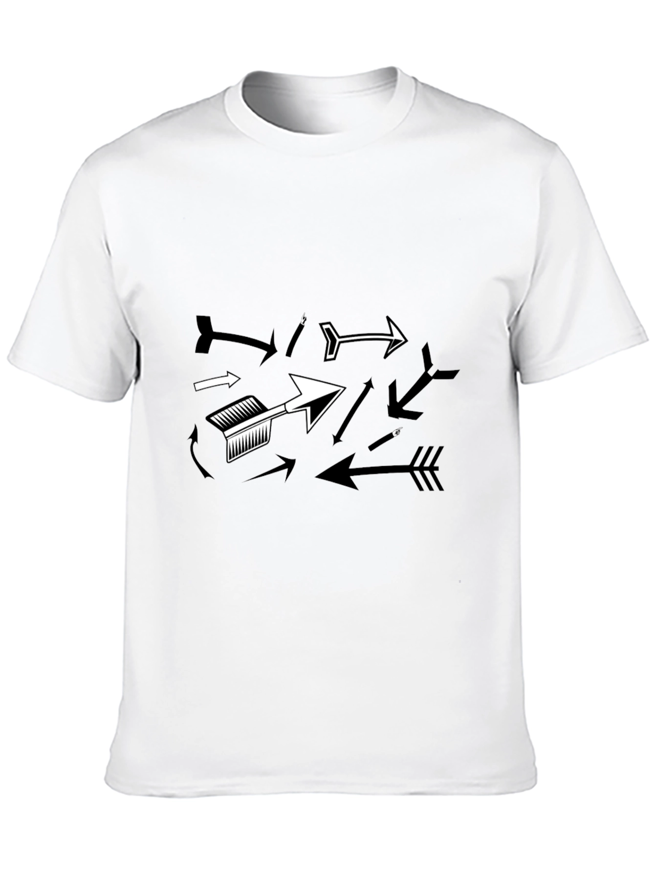 Arrow Graphic T-Shirt - Black Casual Tee
