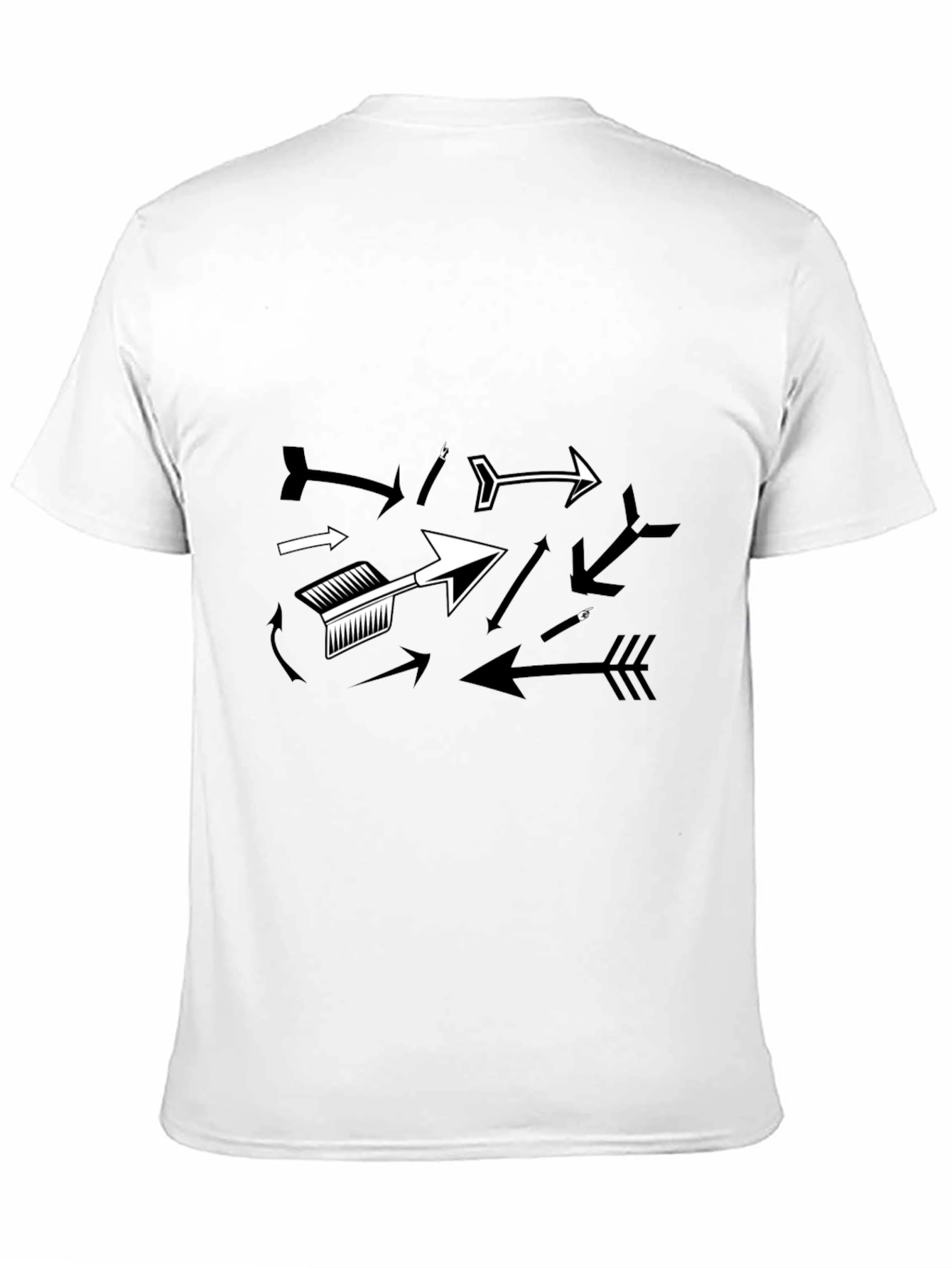 Arrow Graphic T-Shirt - Black Casual Tee