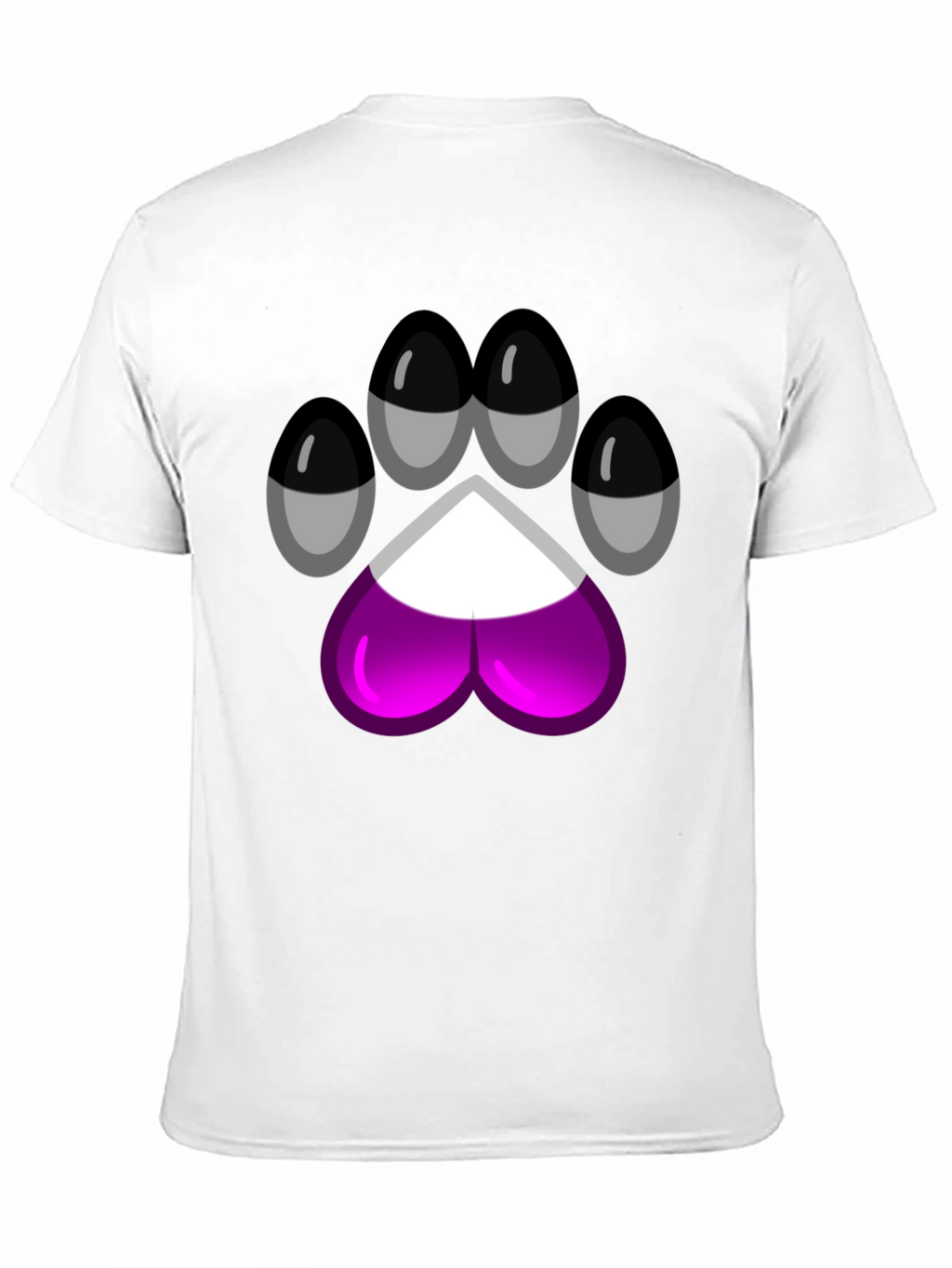 Asexual Pride Paw Print T-Shirt