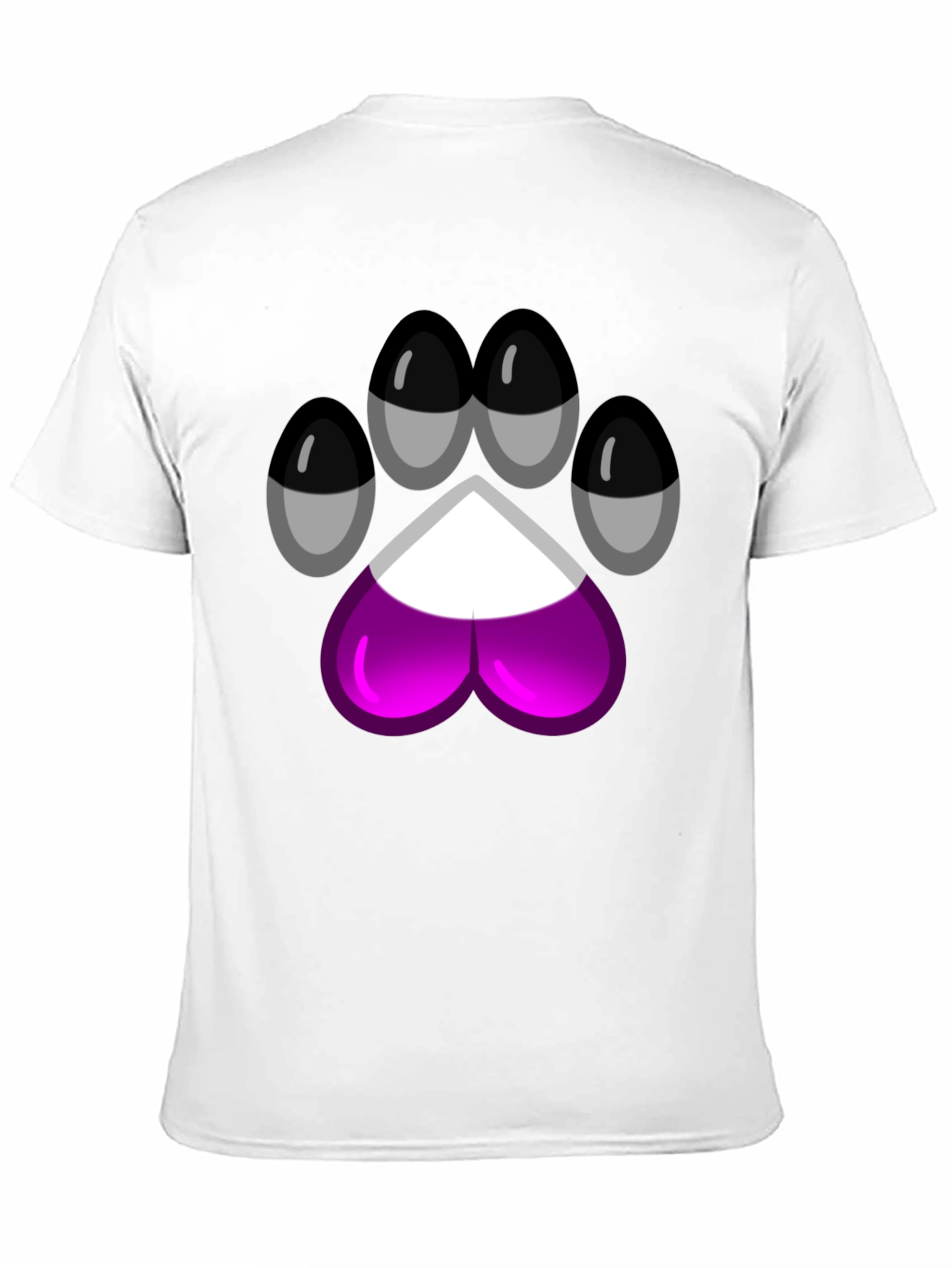 Asexual Pride Paw Print T-Shirt