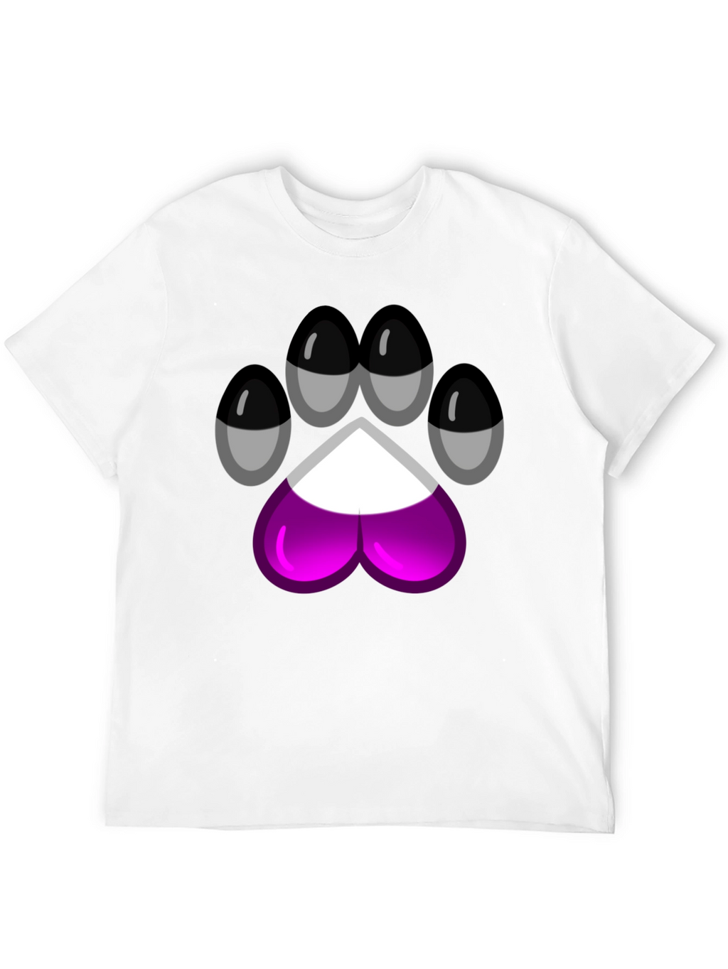 Asexual Pride Paw Print T-Shirt