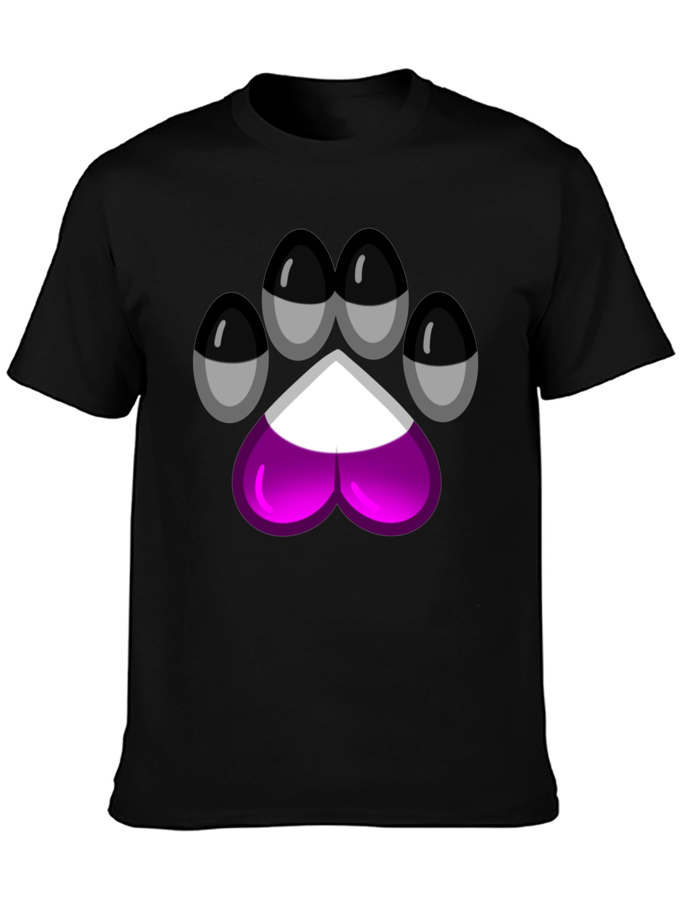 Asexual Pride Paw Print T-Shirt