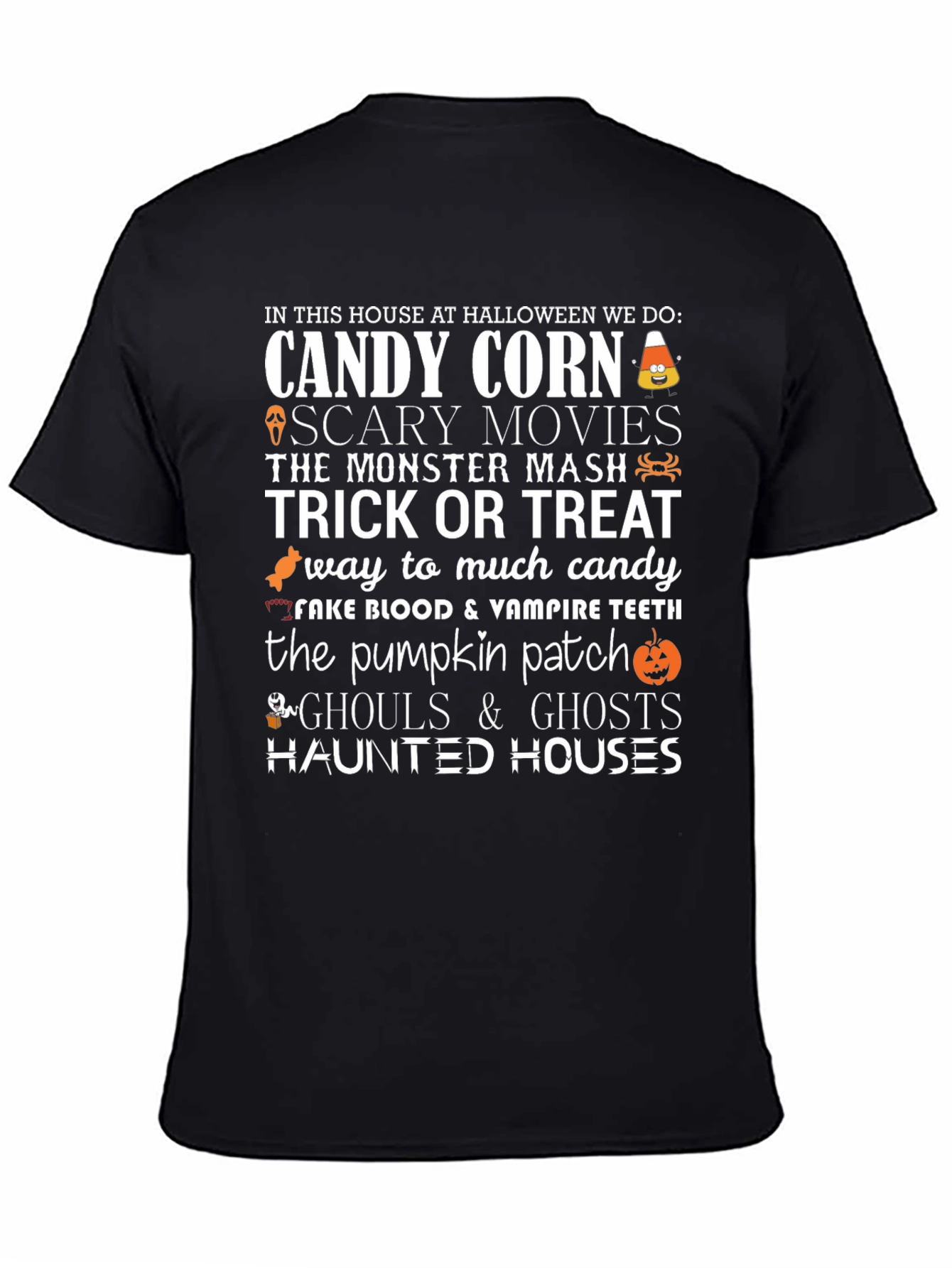 Halloween T-Shirt: Candy Corn Scary Movies Trick or Treat