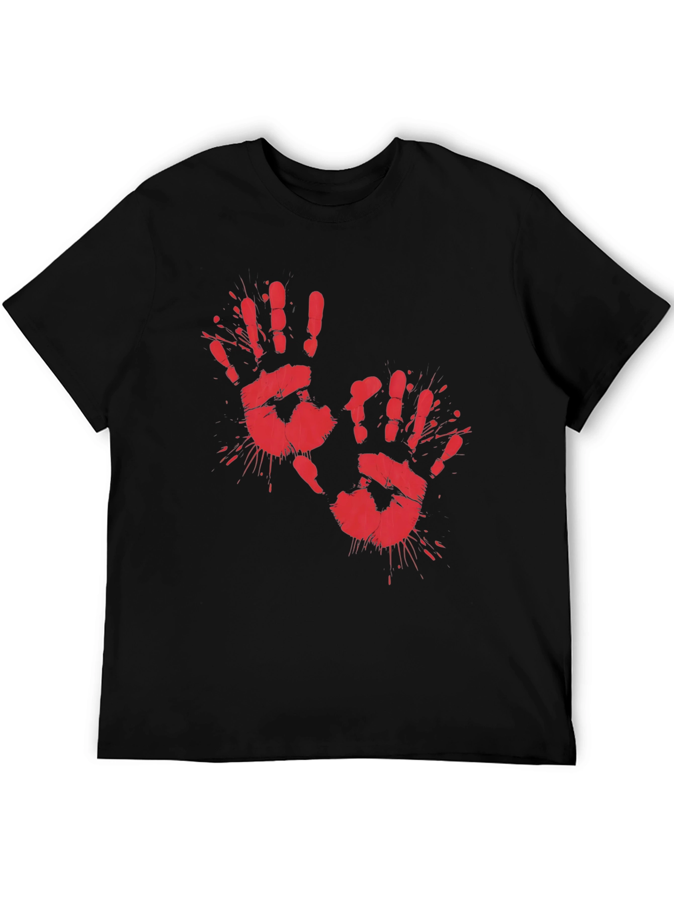 Bloody Handprint Graphic Tee - Halloween