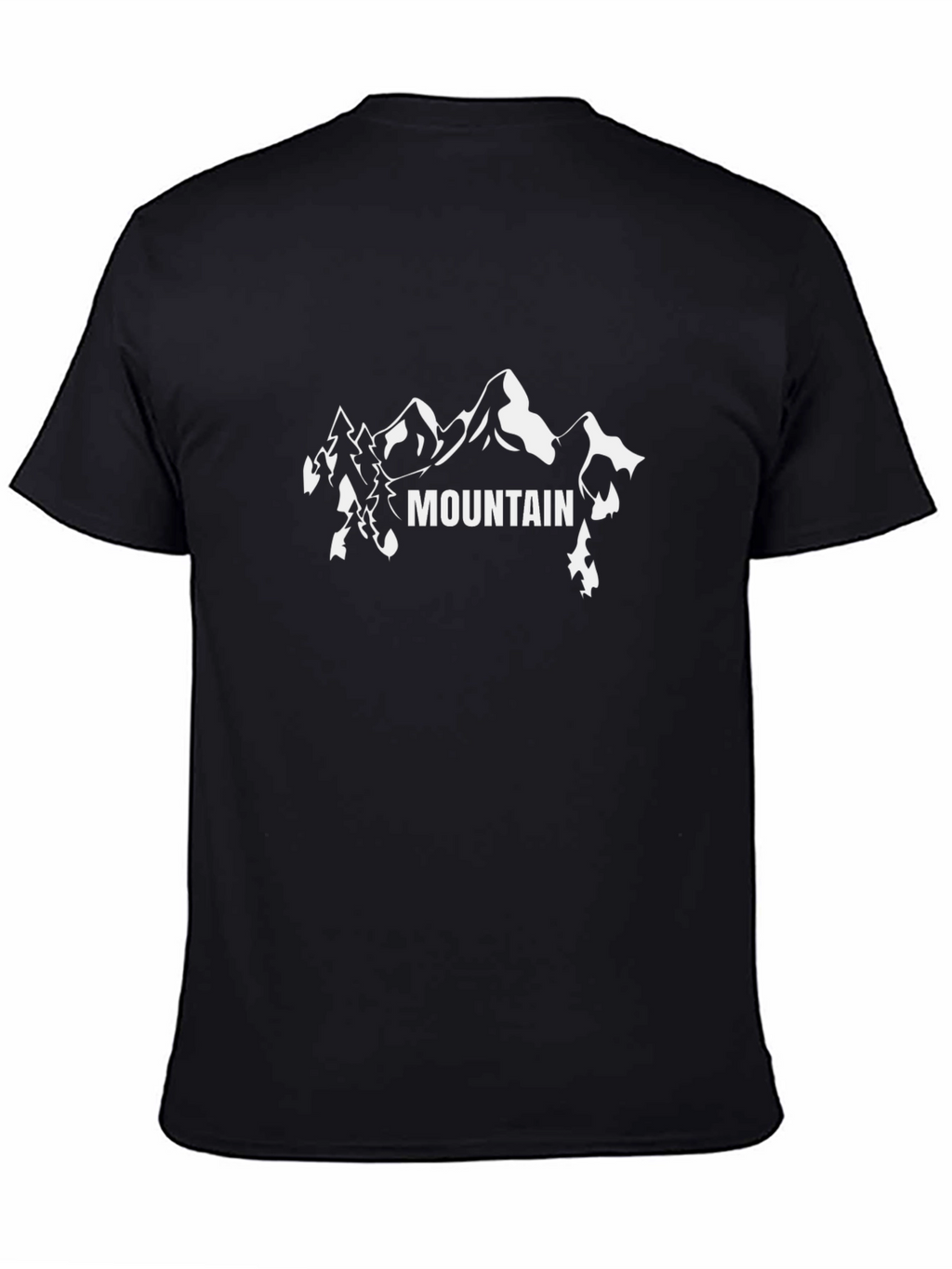 Mountain Graphic Tee - Black Cotton T-Shirt