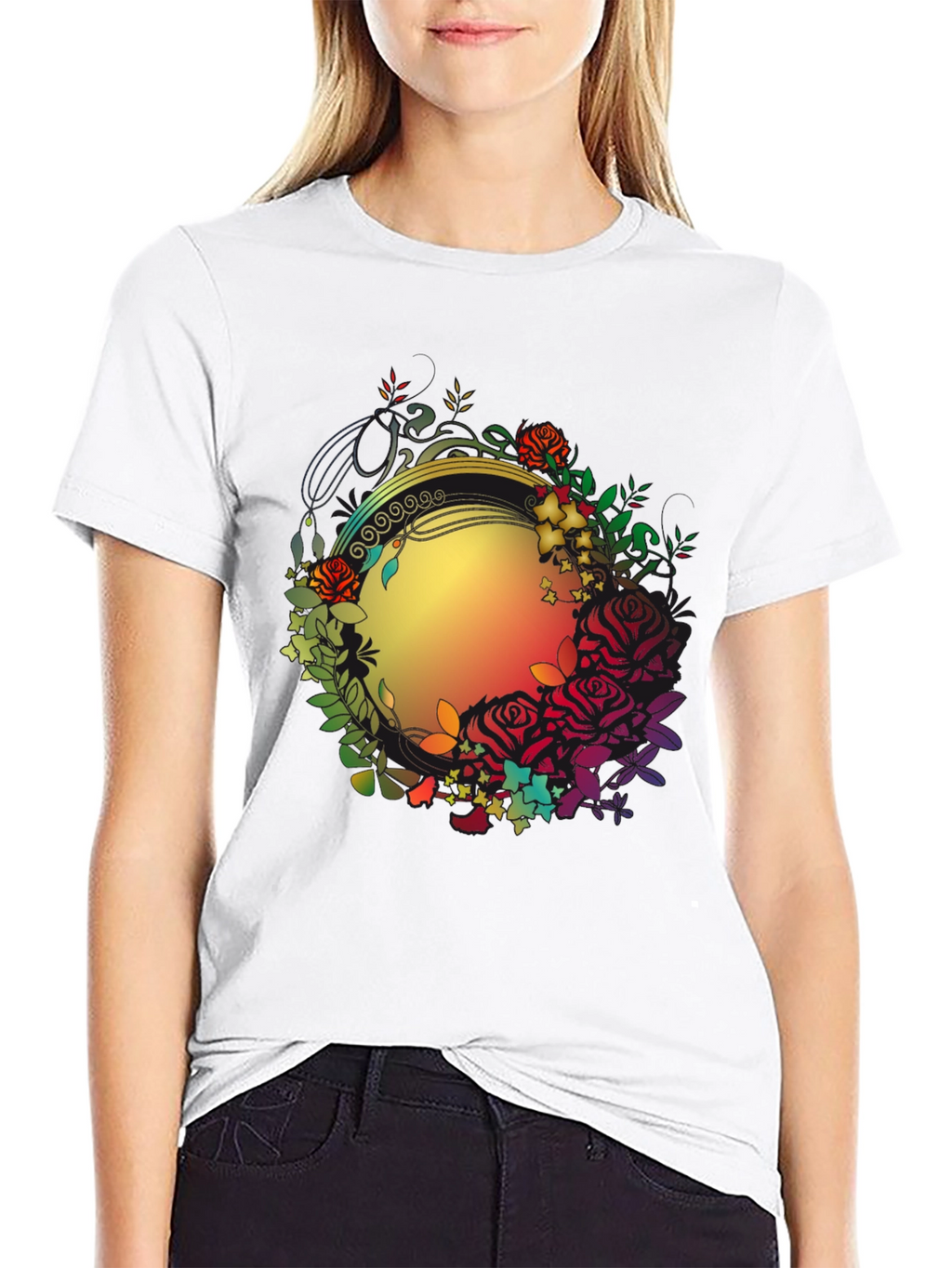 Floral Circle Graphic Tee