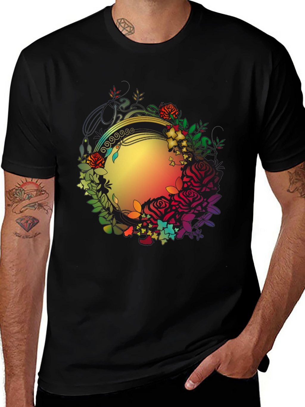 Floral Circle Graphic Tee