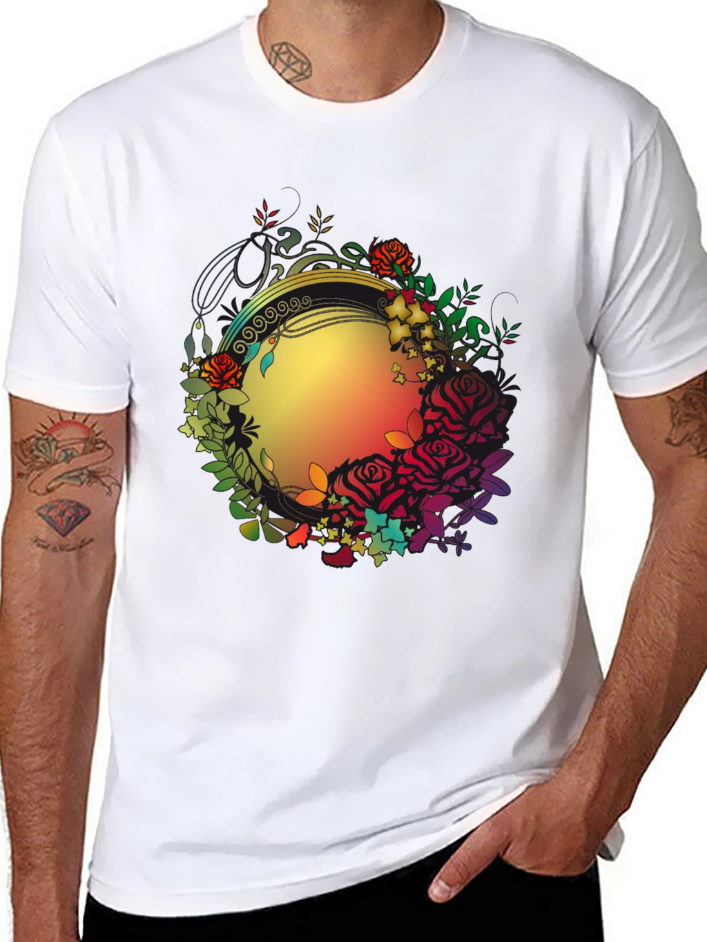 Floral Circle Graphic Tee
